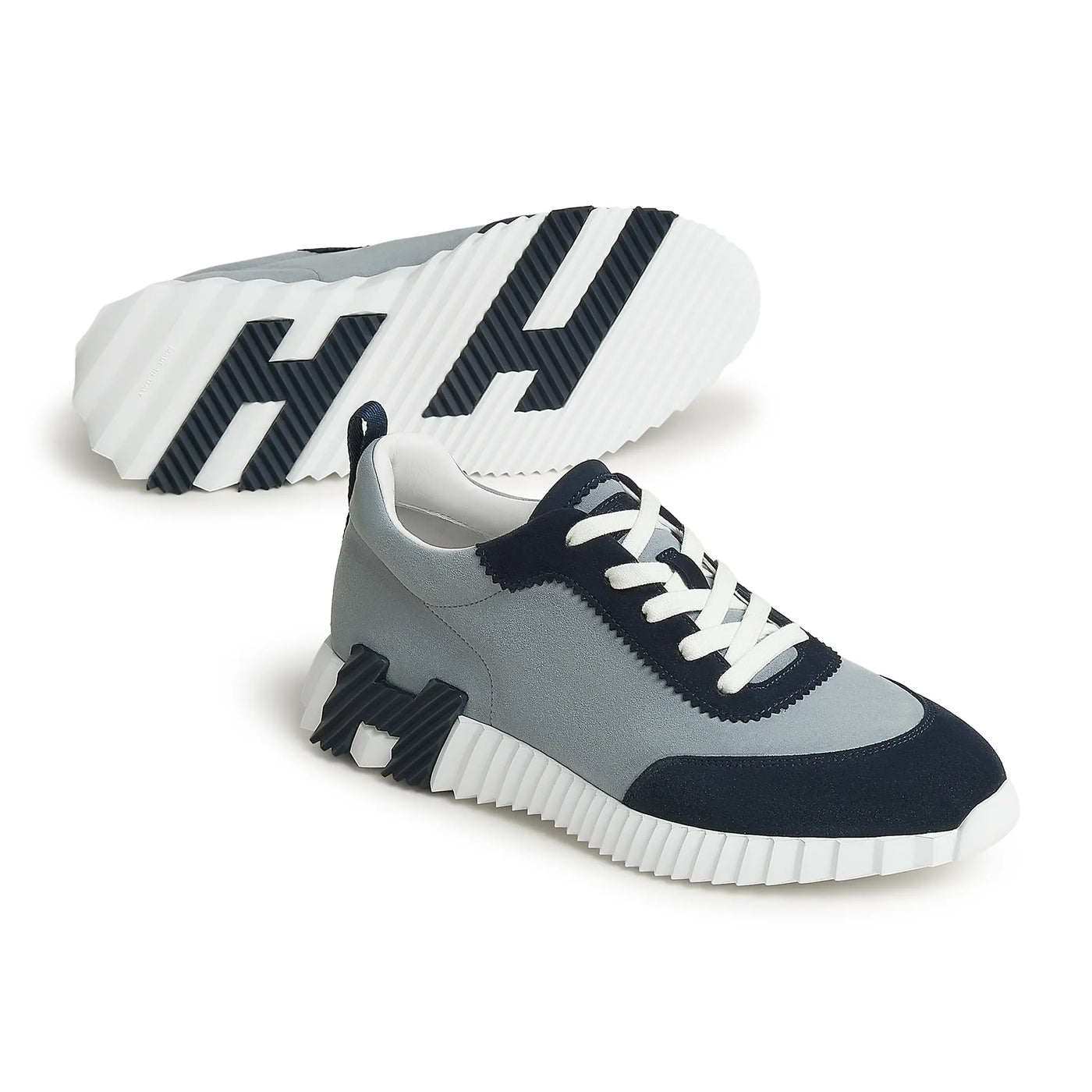 Baskets Hermès Bouncing Bleu Galet Marine — vue 3