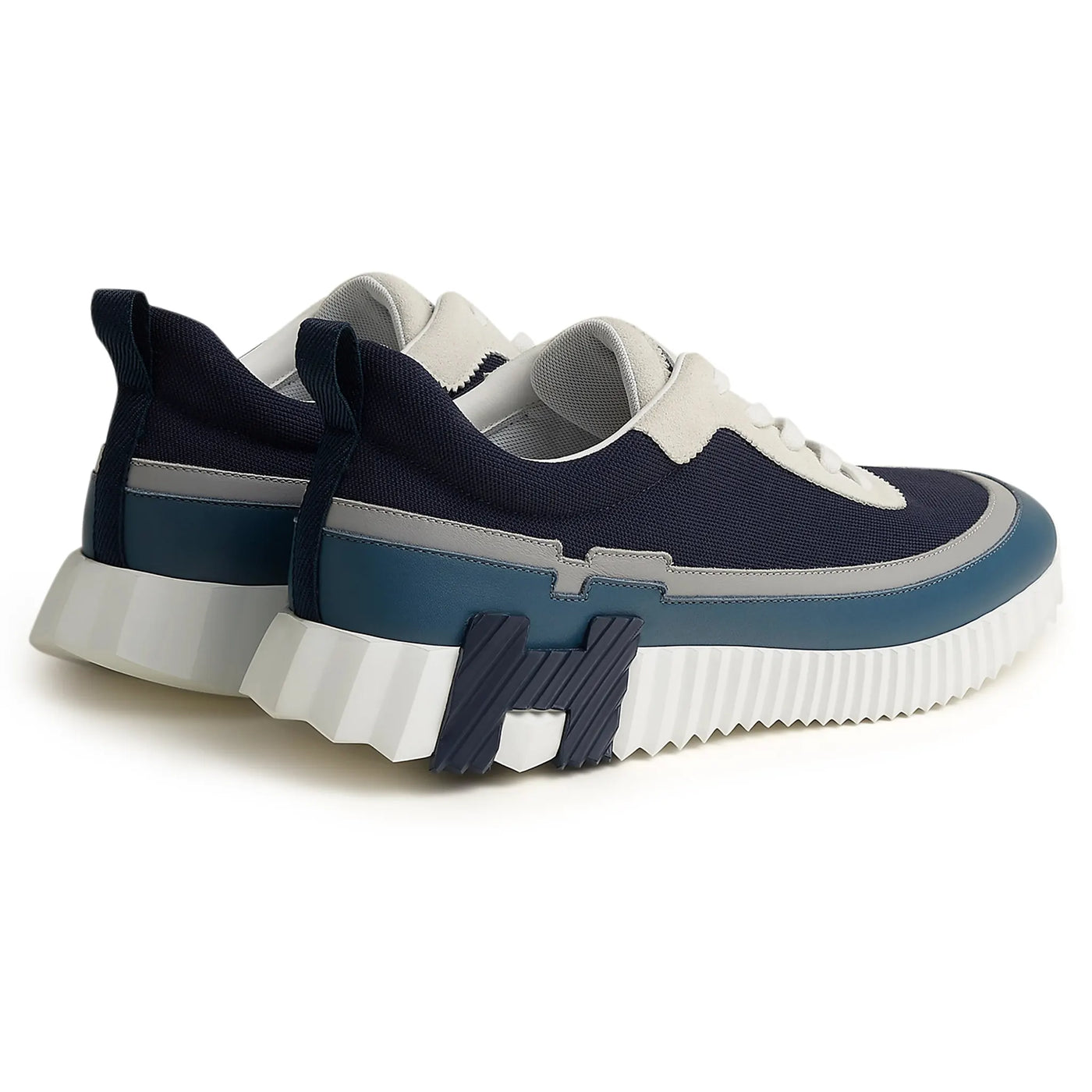 Baskets Hermès Bouncing Bleu Gris Blanc — vue 2