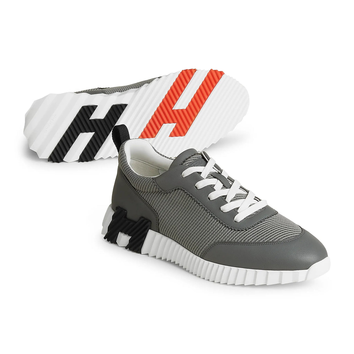 Baskets Hermès Bouncing Osmium Gris — vue 3