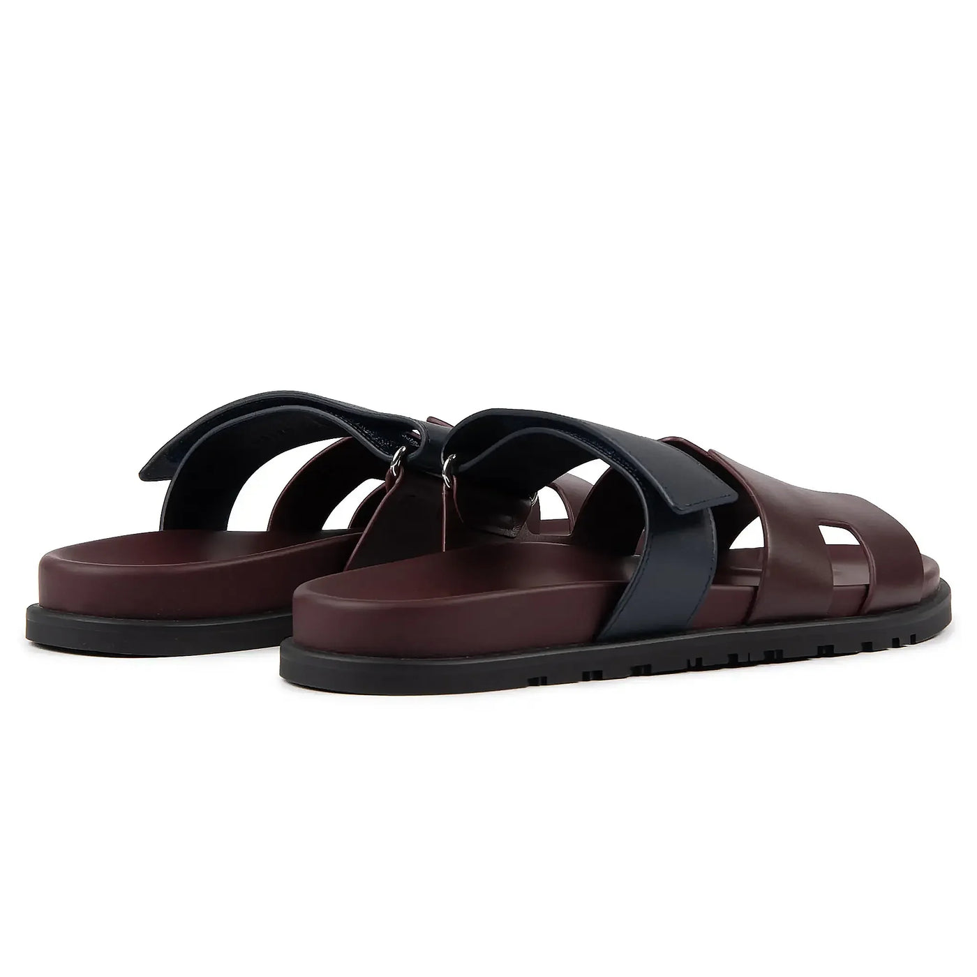 Sandales Hermès Chypre Calfskin Burgundy — vue 3