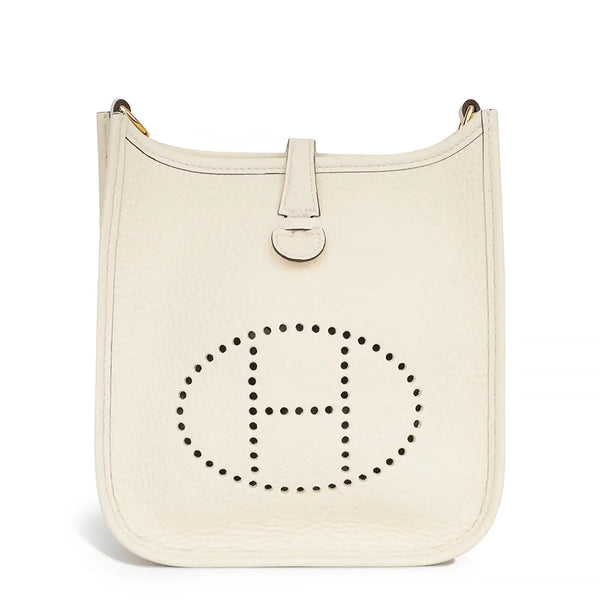 Sac à bandoulière Hermès Evelyne Mini 16 Nata Clemence Or Hardware