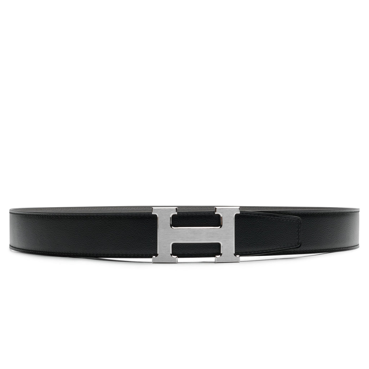 Ceinture Hermès H Buckle Reversible Leather Strap 32mm Noir Étain
