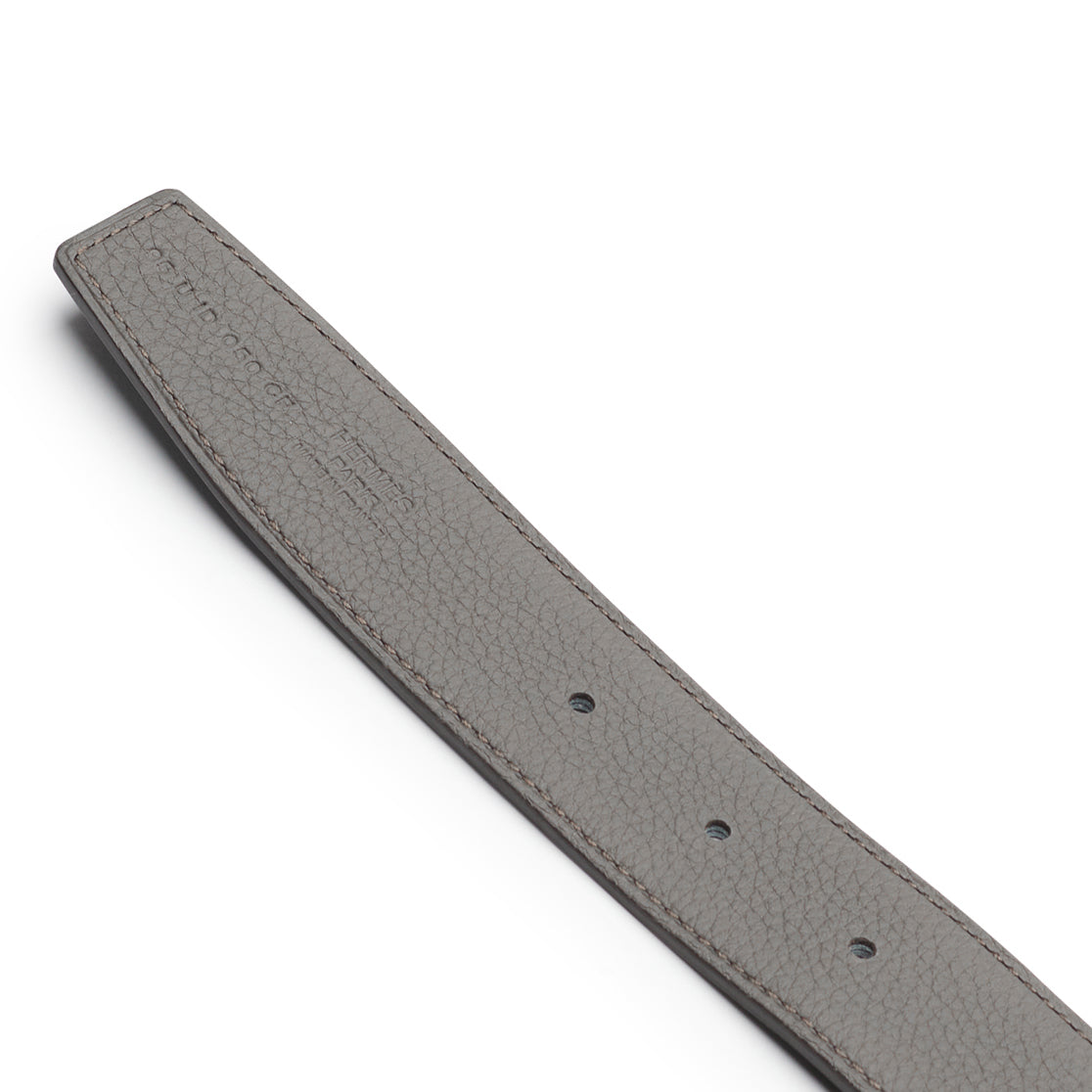 Ceinture Hermès H Buckle Reversible Leather Strap 32mm Noir Étain — vue 4