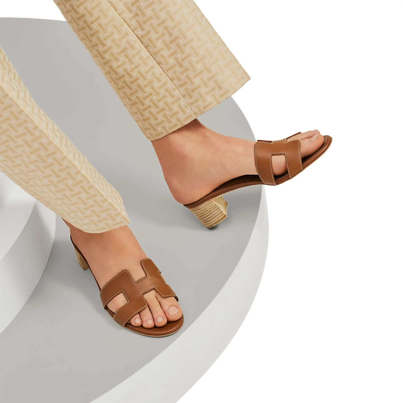 Sandales Hermès Oasis Or — vue 5