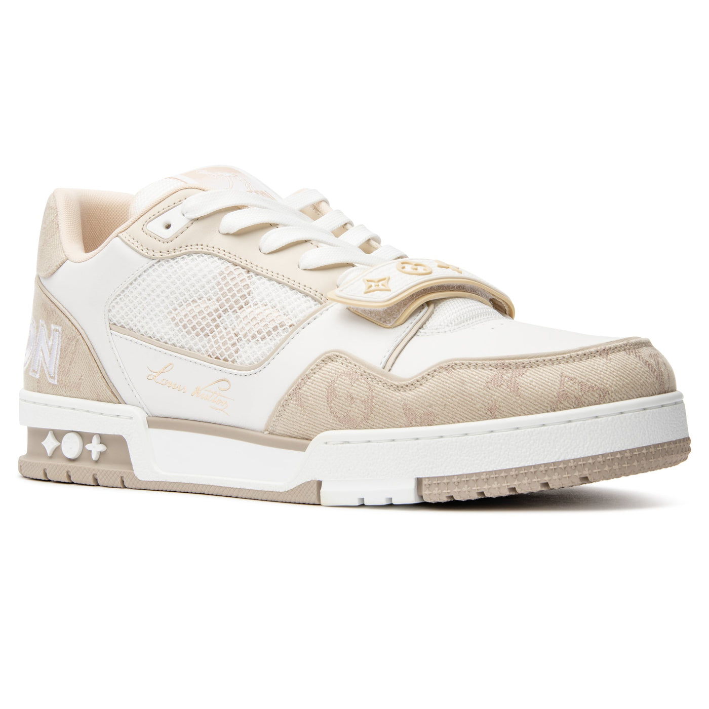 Baskets Louis Vuitton Monogram Beige — vue 2
