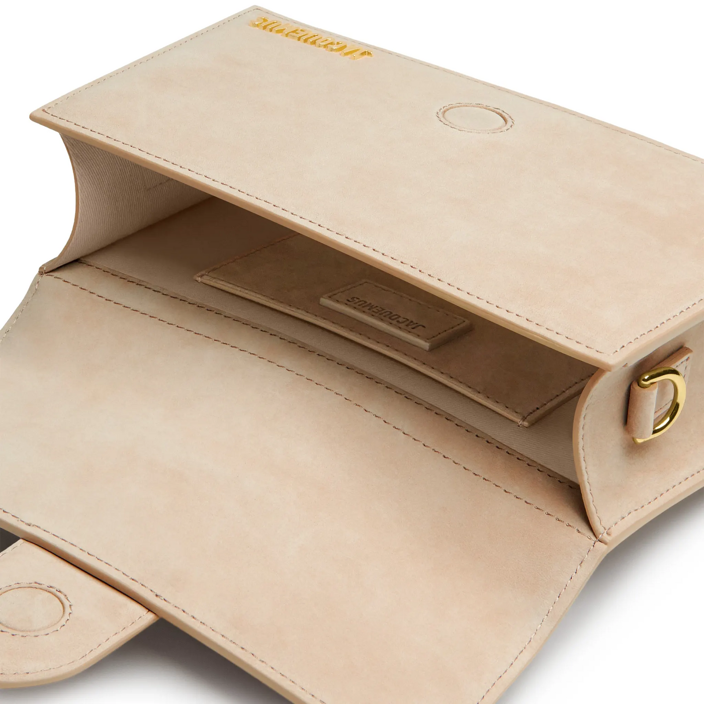 Sac à bandoulière Jacquemus Large Bambino Foncé Beige Suede Crossbody — vue 5