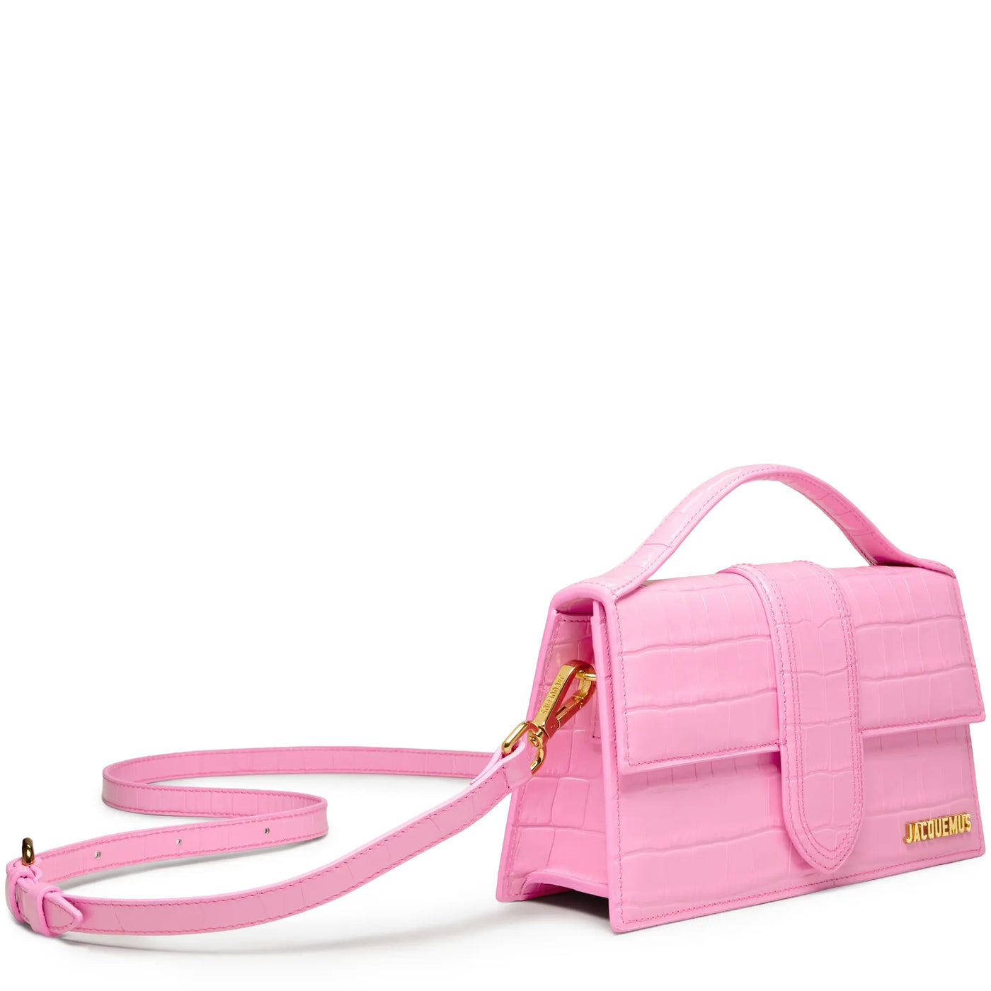Sac à bandoulière Jacquemus Large Bambino Rose Crocodile Crossbody — vue 3
