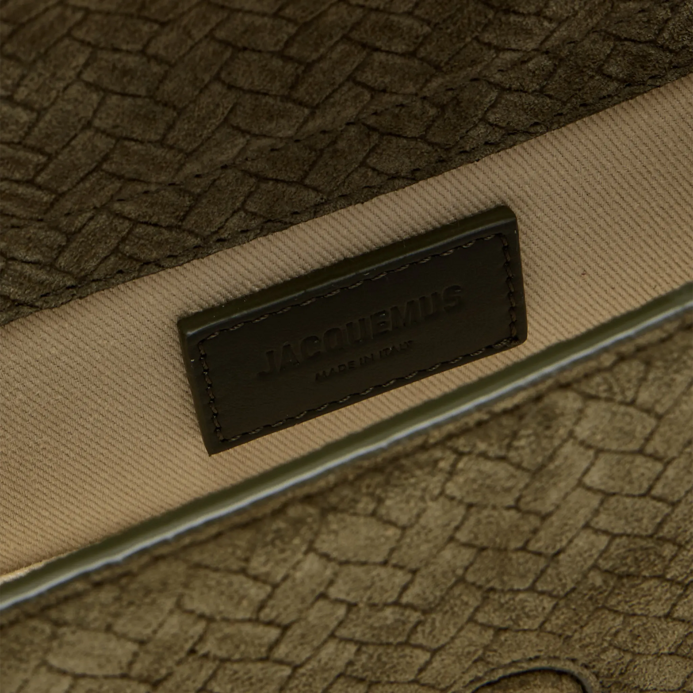 Sac à main Jacquemus le Bambino Suede Top Handle Khaki — vue 7
