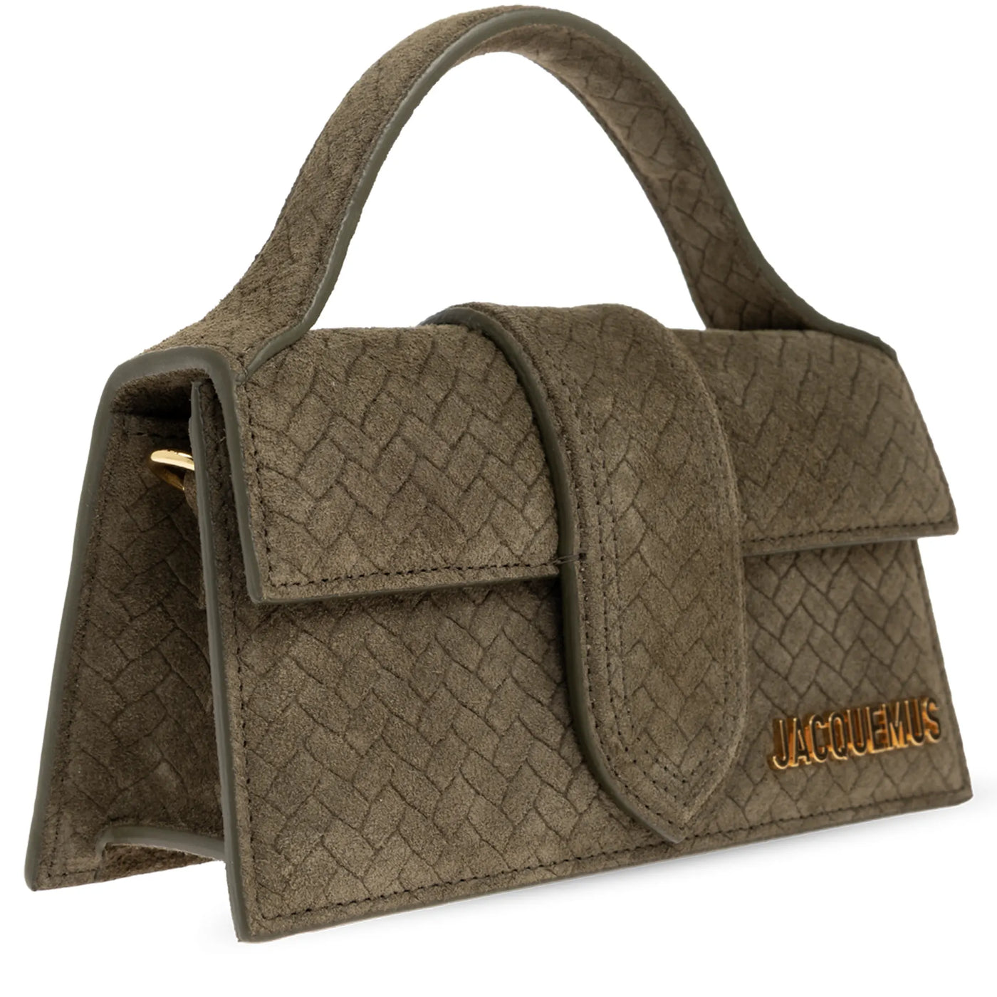 Sac à main Jacquemus le Bambino Suede Top Handle Khaki — vue 4