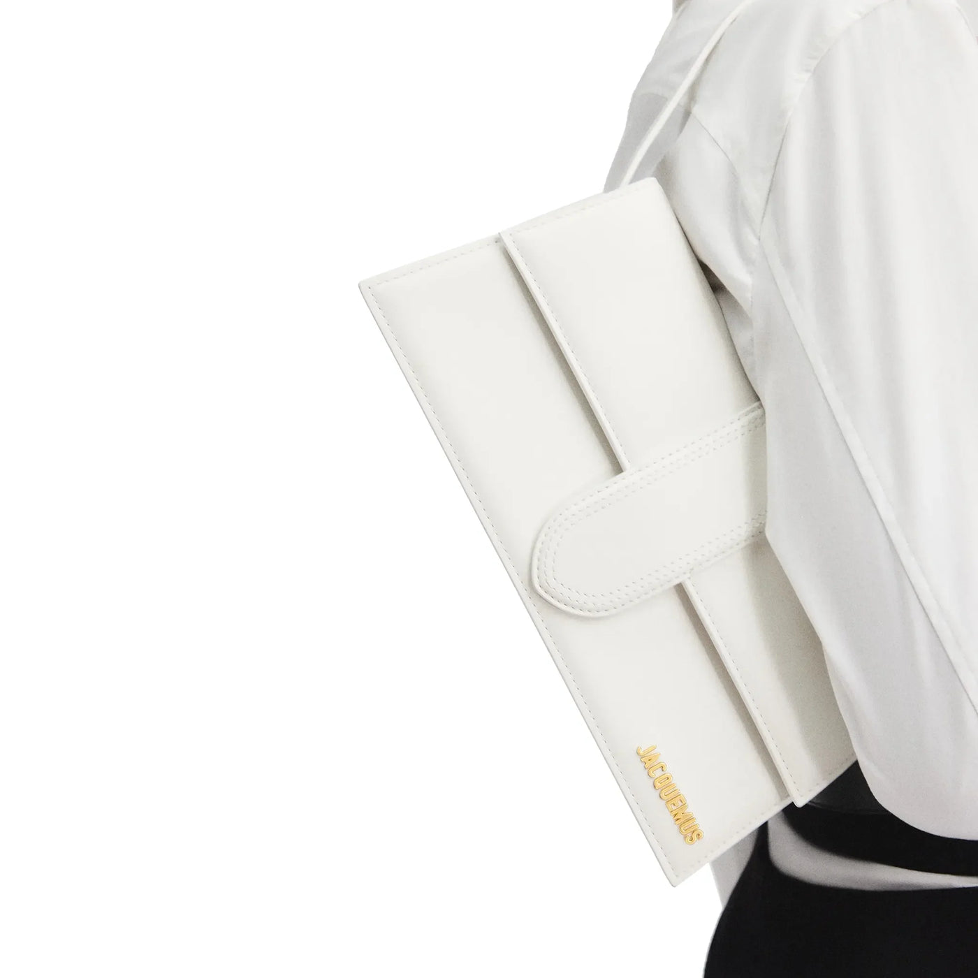 Sac à bandoulière Jacquemus le Bambino Long Flap Blanc Shoulder — vue 2