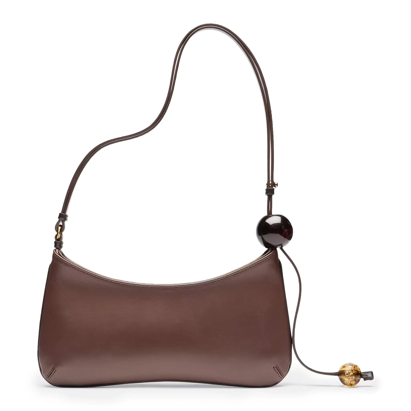 Sac à bandoulière Jacquemus le Bisou Perle Medium Marron Shoulder — vue 4