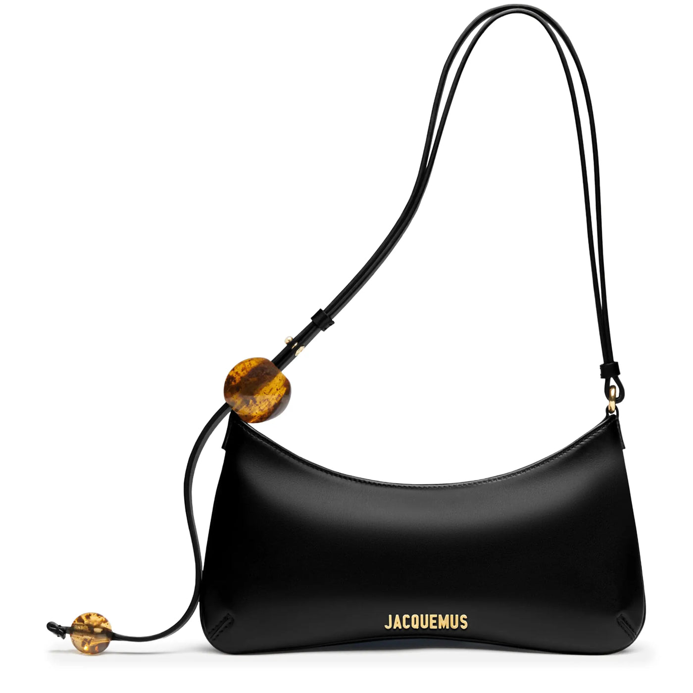 Sac à bandoulière Jacquemus les Classiques the Bisou Perle Beaded Noir Shoulder