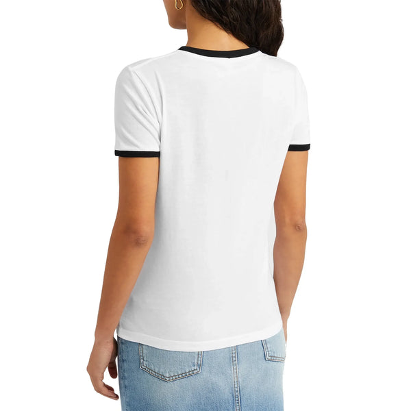 T-Shirt Loewe Anagram Embroidered Blanc Noir T Shirt — alt