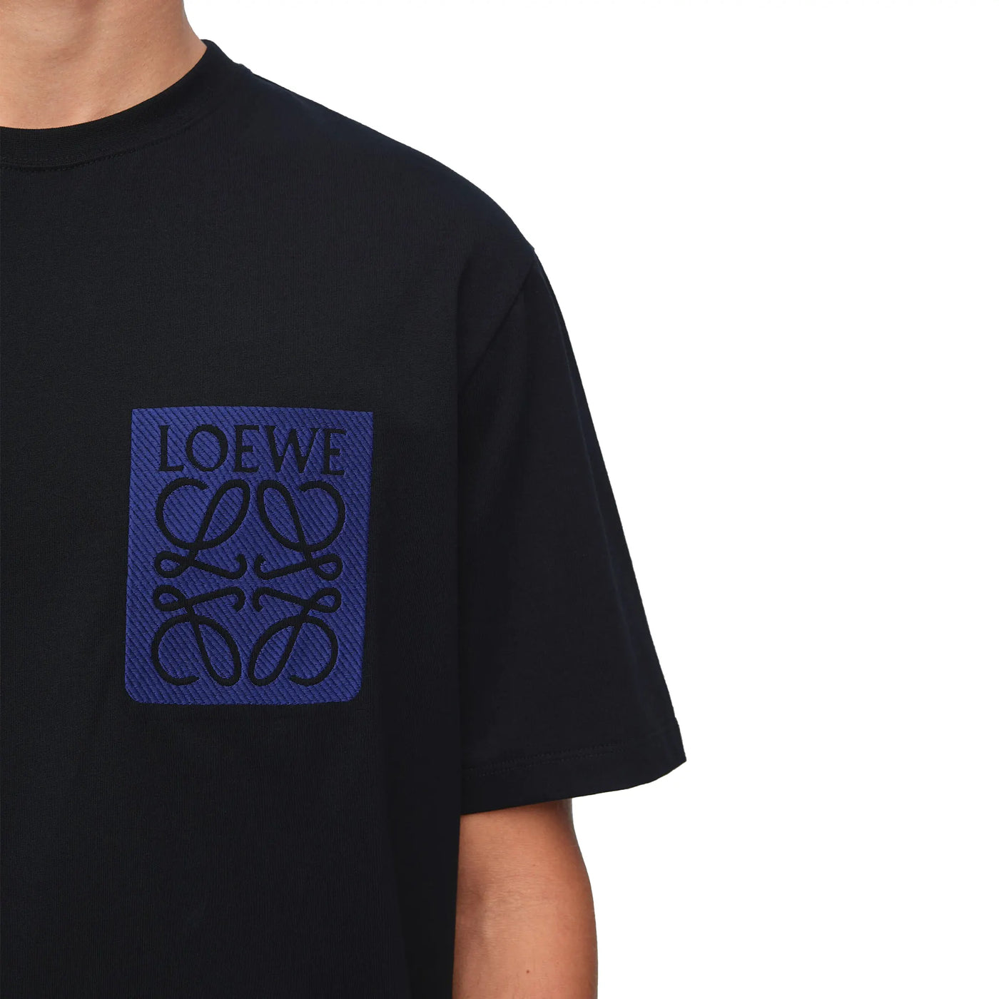 T-Shirt Loewe Anagram Fake Pocket Noir Bleu T Shirt — vue 5