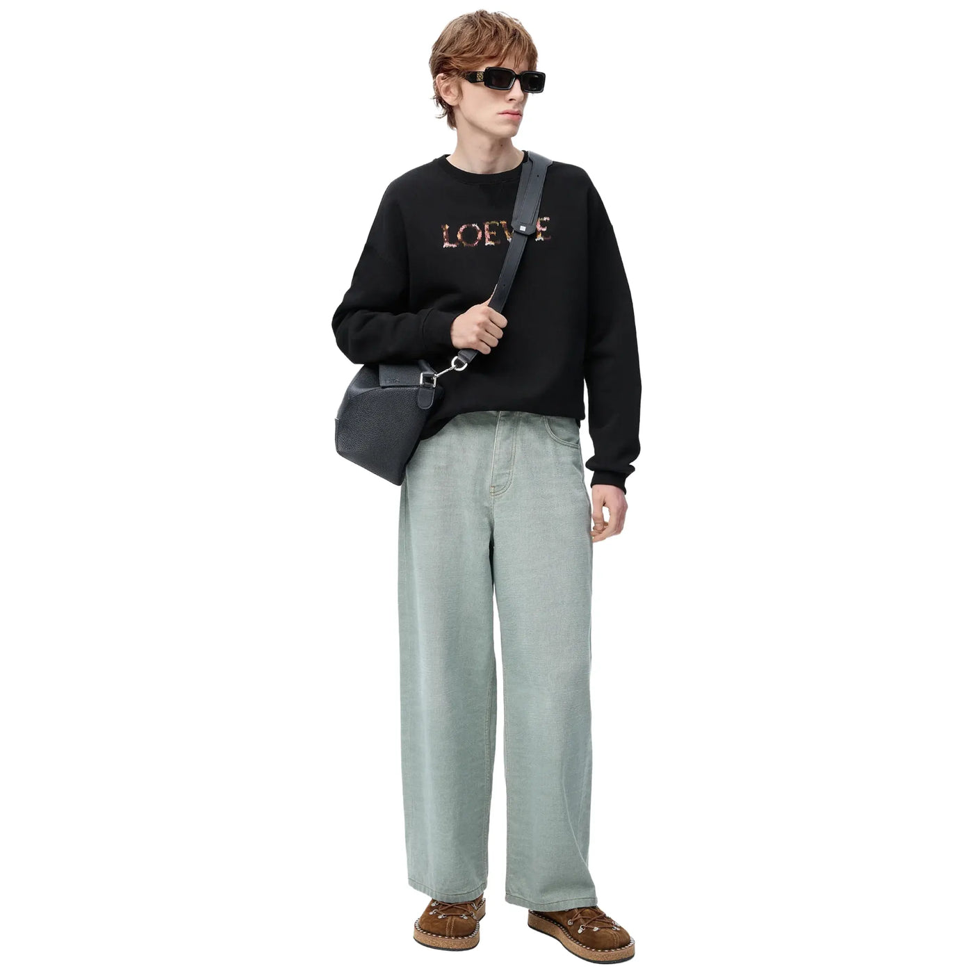 Sweat Loewe Regular Fit Cotton Noir — vue 4