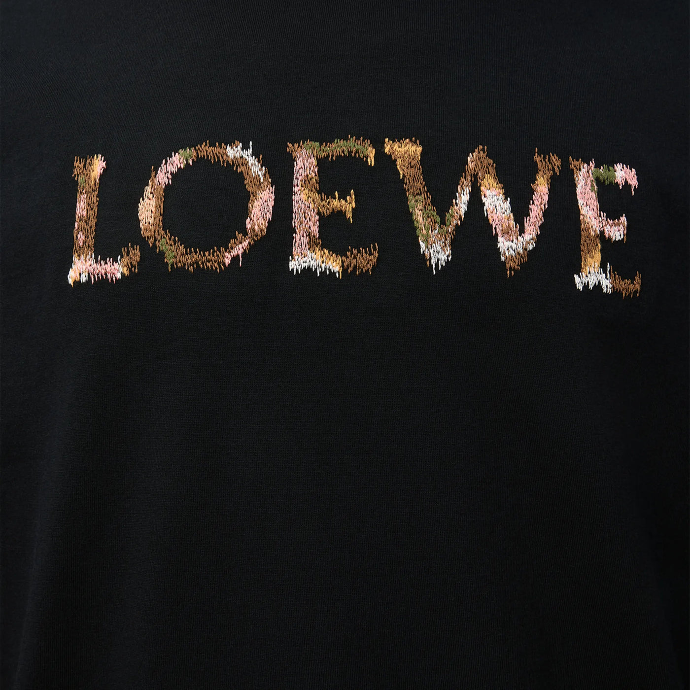 T-Shirt Loewe Relaxed Fit Logo Embroidery Noir T-shirt — vue 5