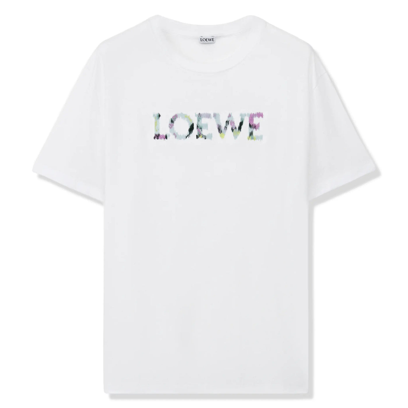 T-Shirt Loewe Relaxed Fit Embroidery Cotton Blanc T-shirt