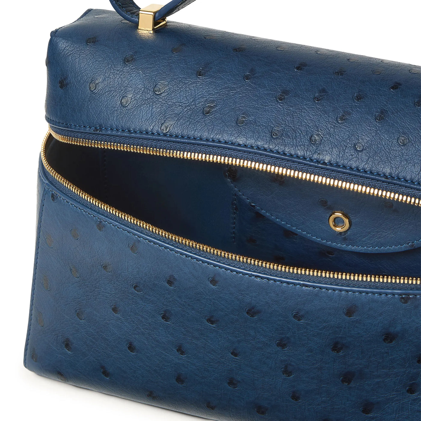 Sac à bandoulière Loro Piana Extra L27 Ostrich Leather Ocean Heart Sun Or Shoulder — vue 6
