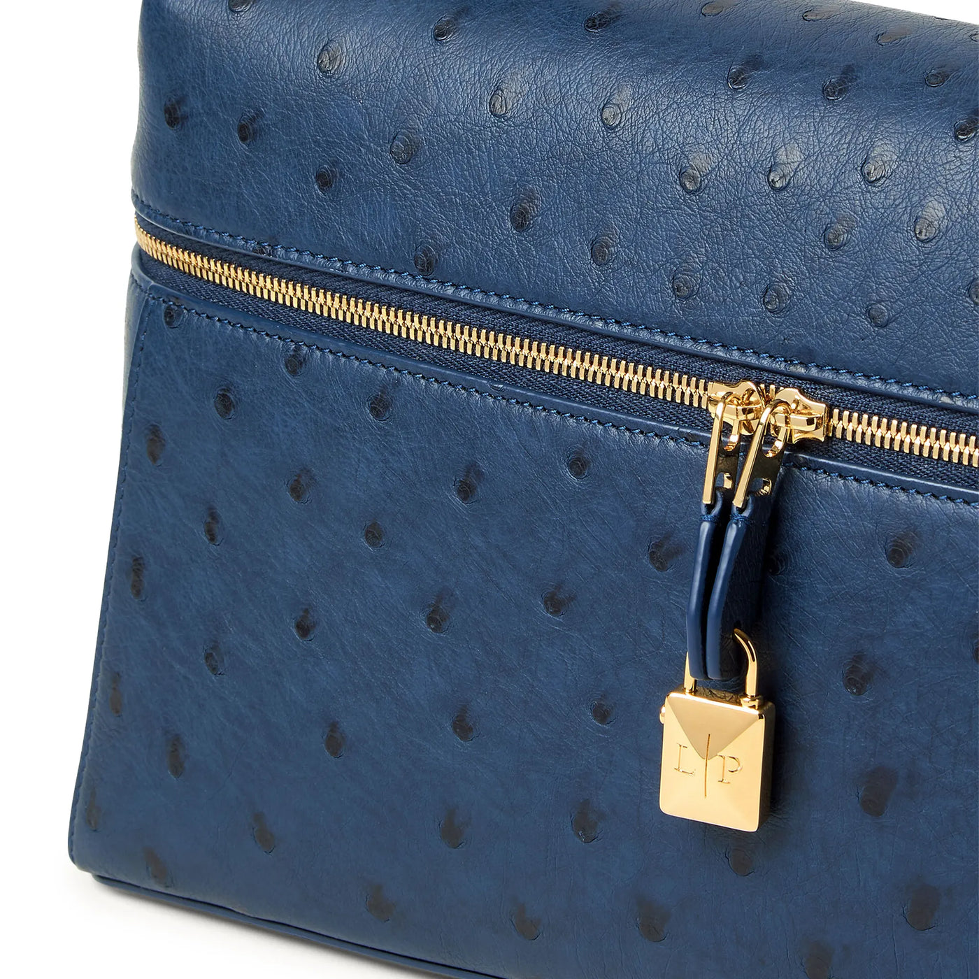 Sac à bandoulière Loro Piana Extra L27 Ostrich Leather Ocean Heart Sun Or Shoulder — vue 4