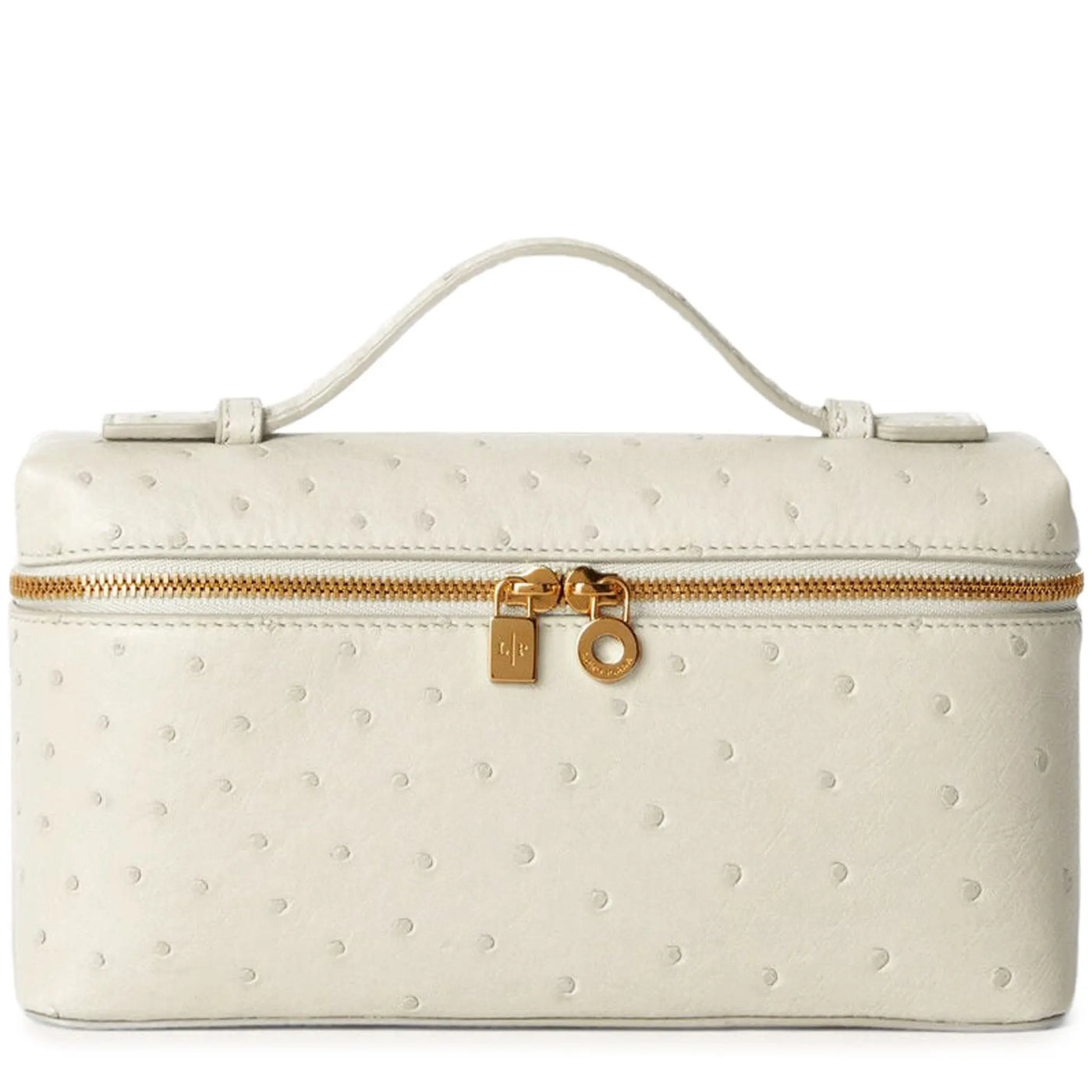 Sac à bandoulière Loro Piana Extra Pocket L19 Ostrich Leather Whisper Blanc Sun Or Shoulder