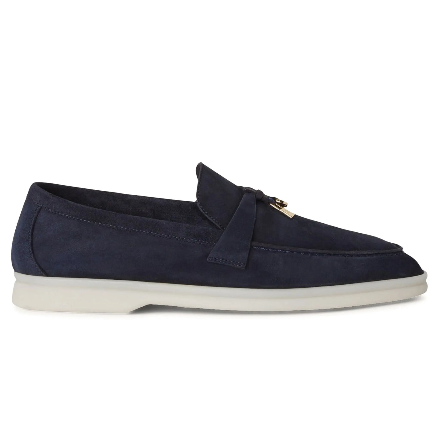 Mocassins Loro Piana Summer Charms Suede Argo Bleu Melange