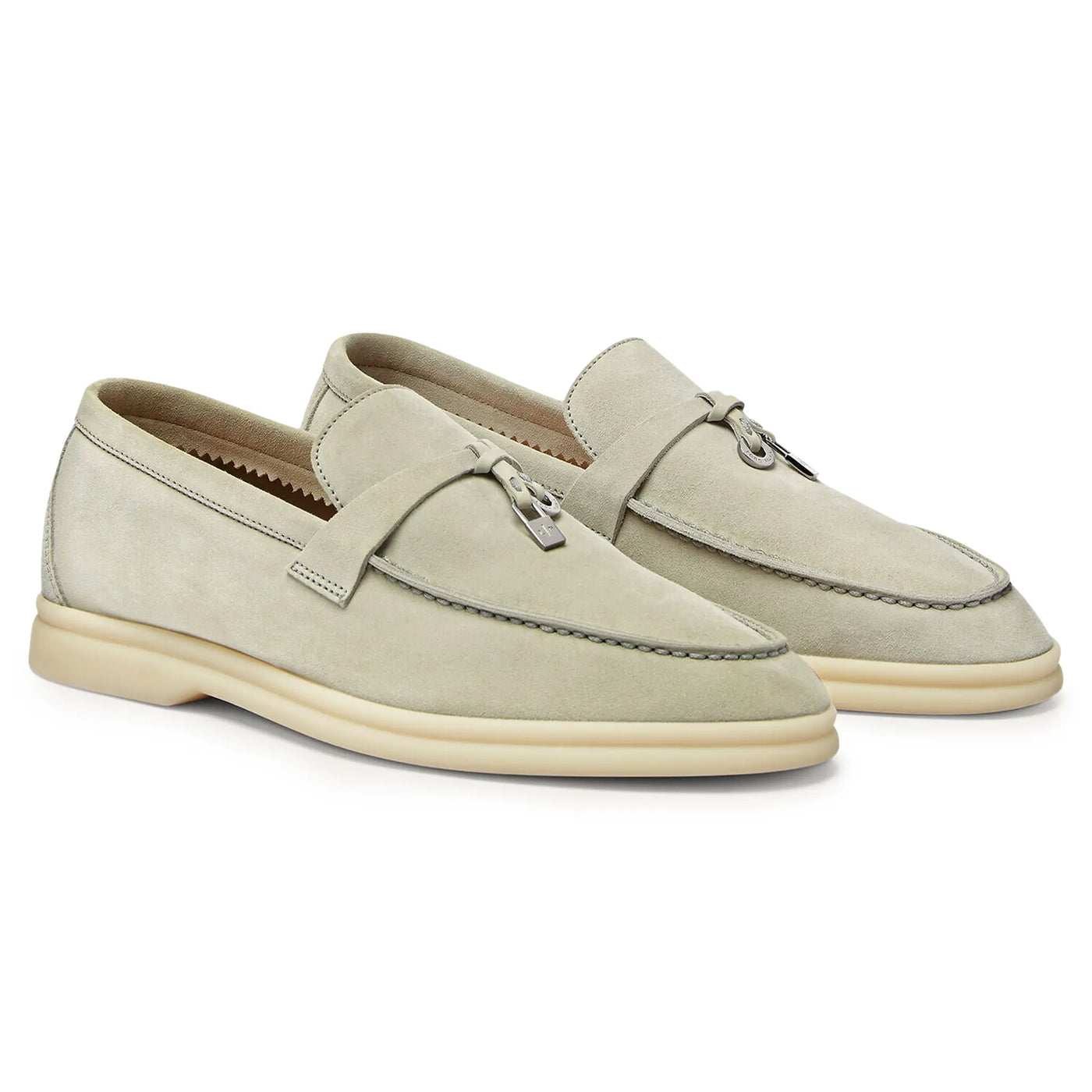 Mocassins Loro Piana Summer Charms Suede Deep Ice — vue 2