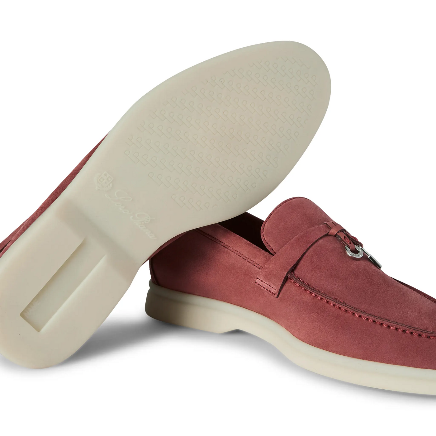 Mocassins Loro Piana Summer Charms Suede Rouge Orchid — vue 5