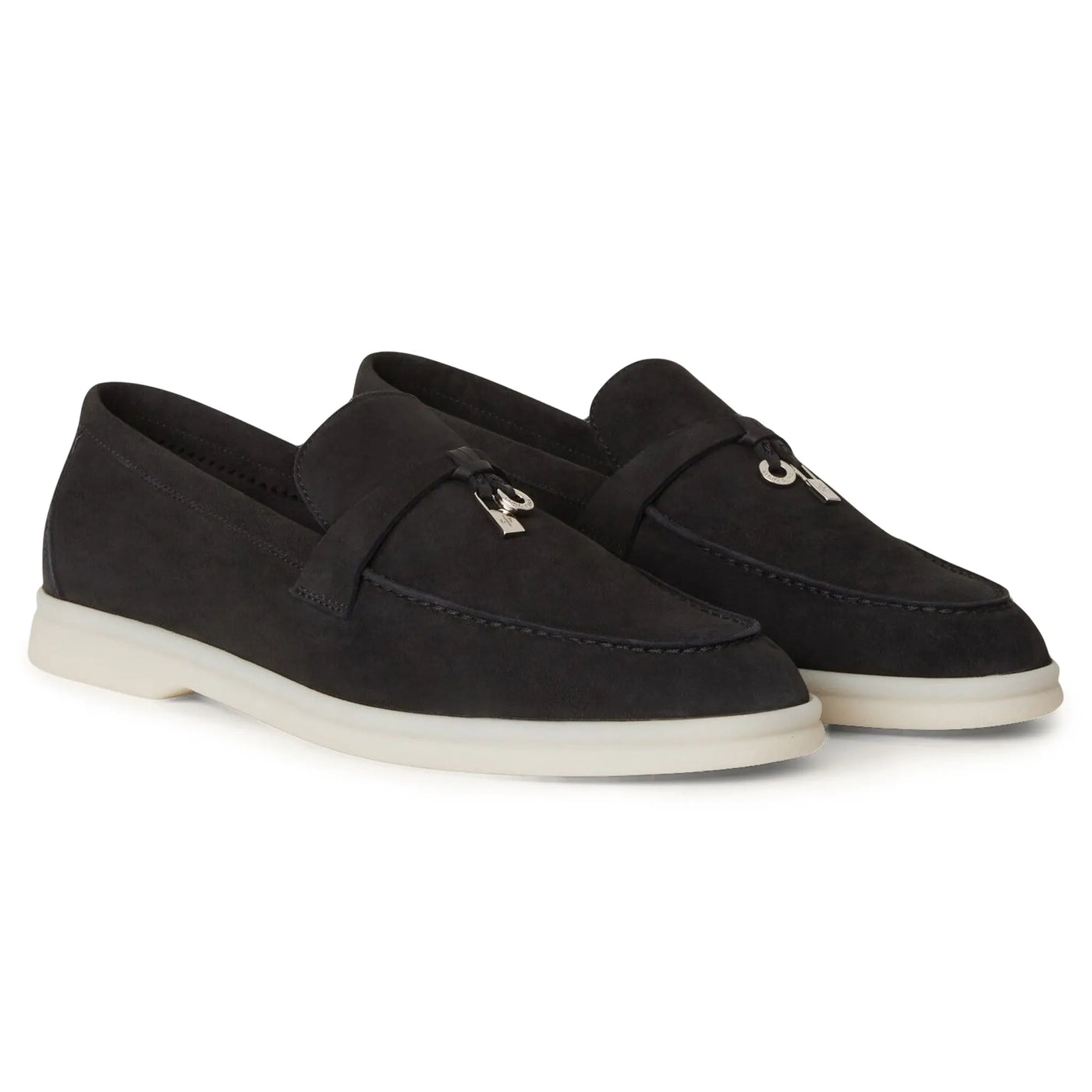 Mocassins Loro Piana Summer Charms Walk Suede Caviar — vue 2