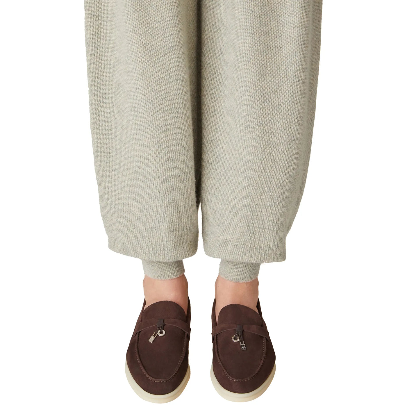 Mocassins Loro Piana Summer Charms Walk Suede Chocolate — vue 6