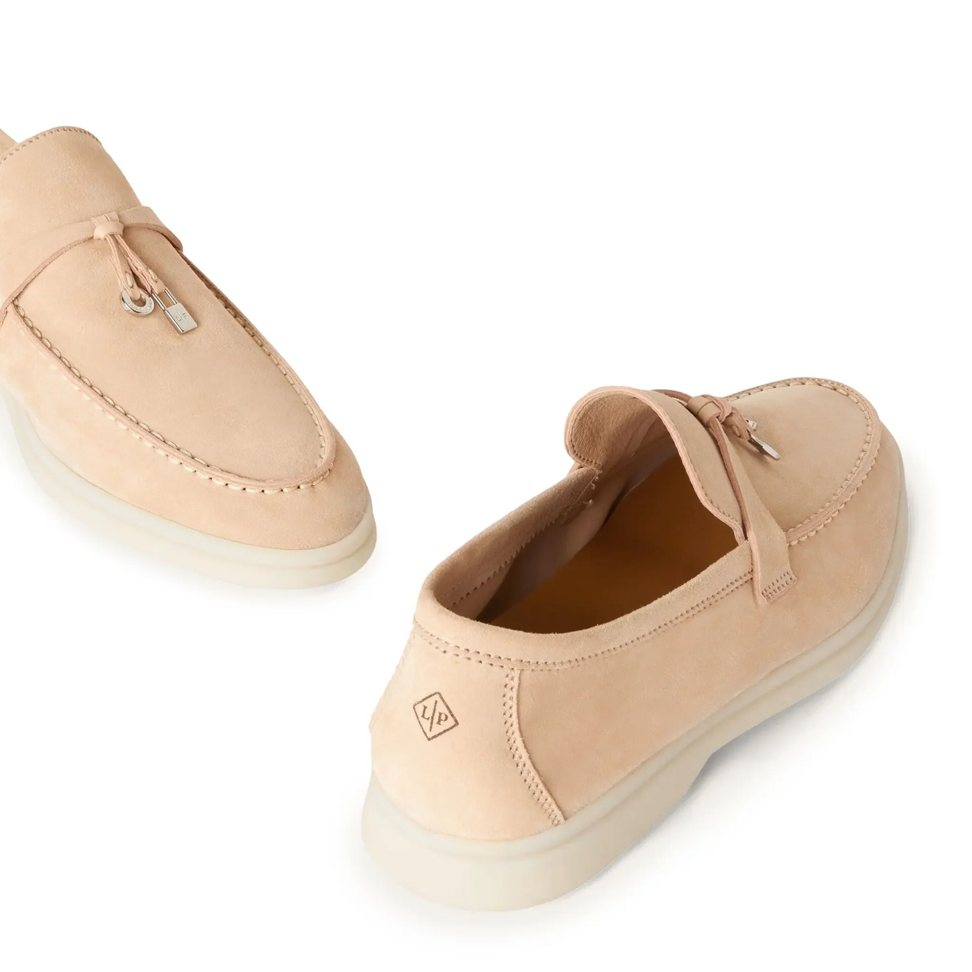 Mocassins Loro Piana Summer Charms Walk Suede Goatskin Rose Sand — vue 6