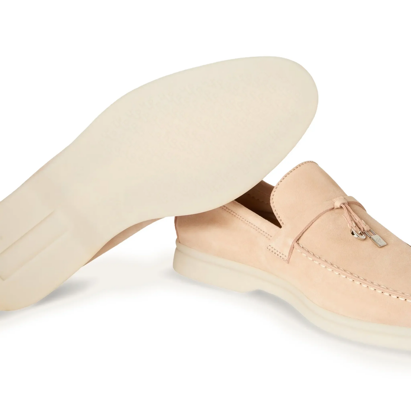 Mocassins Loro Piana Summer Charms Walk Suede Goatskin Rose Sand — vue 5