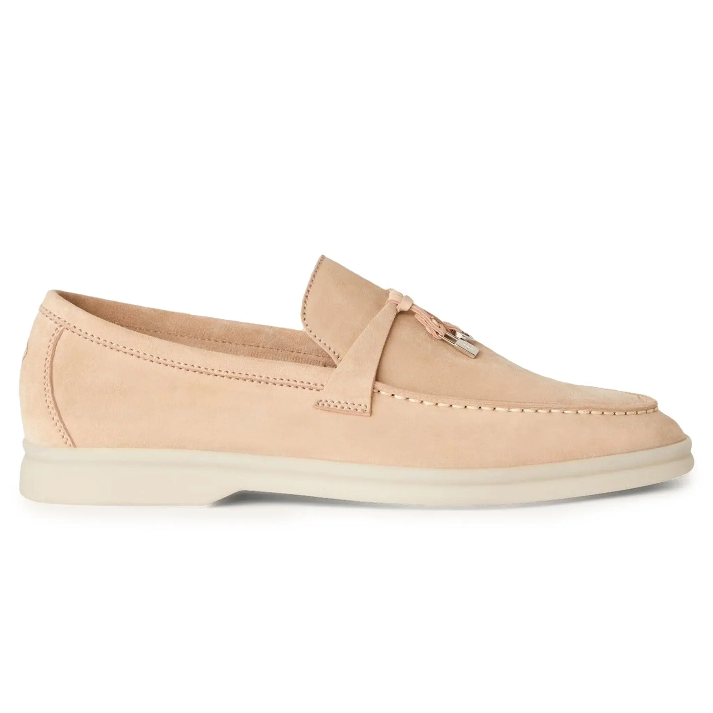 Mocassins Loro Piana Summer Charms Walk Suede Goatskin Rose Sand