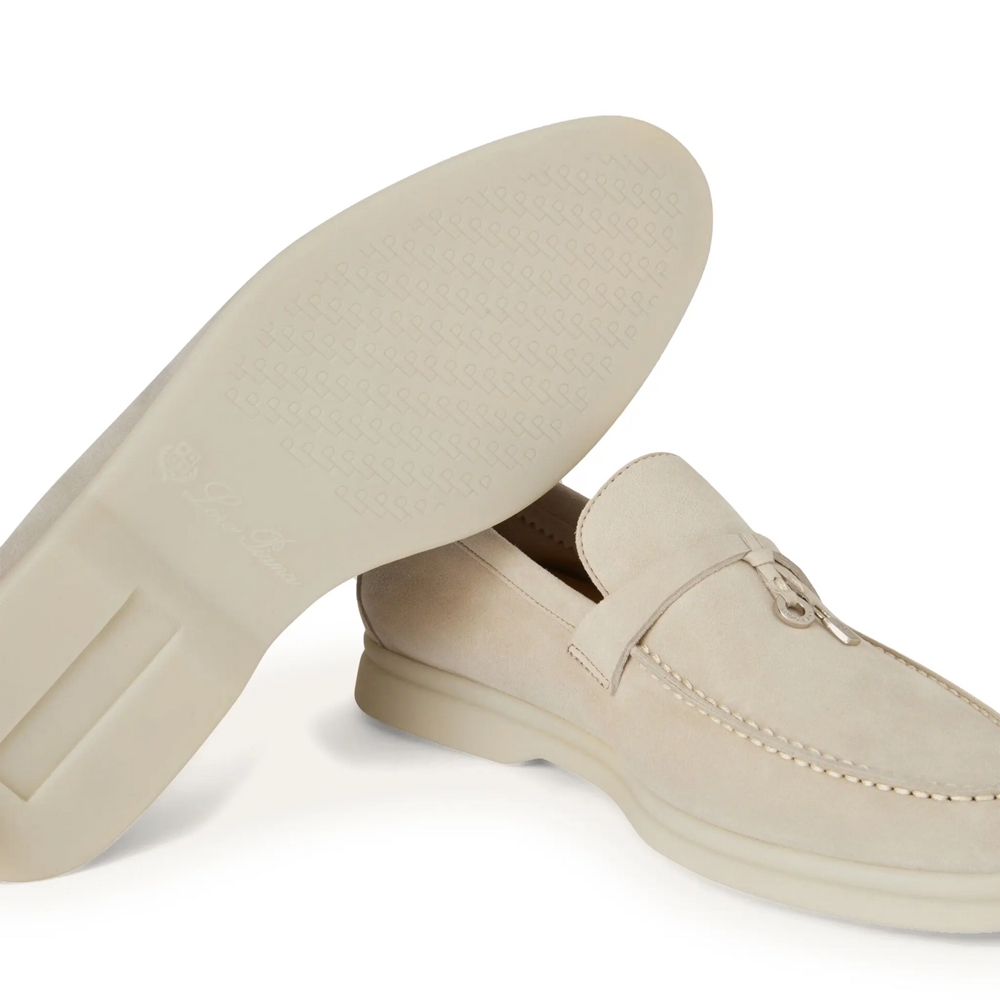 Mocassins Loro Piana Summer Charms Walk Suede Goatskin Powder Pearl — vue 5