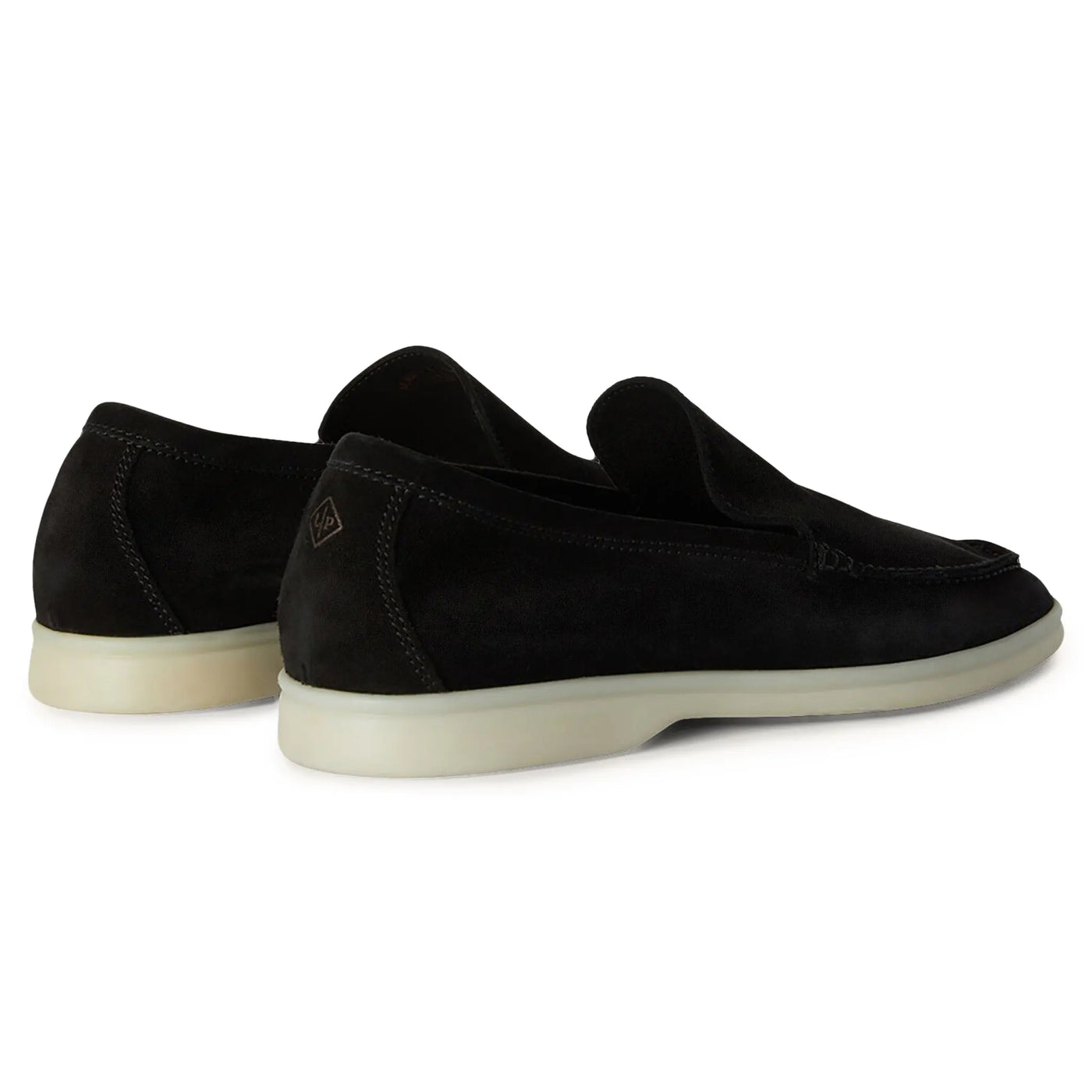 Mocassins Loro Piana Summer Walk Suede Noir — vue 3