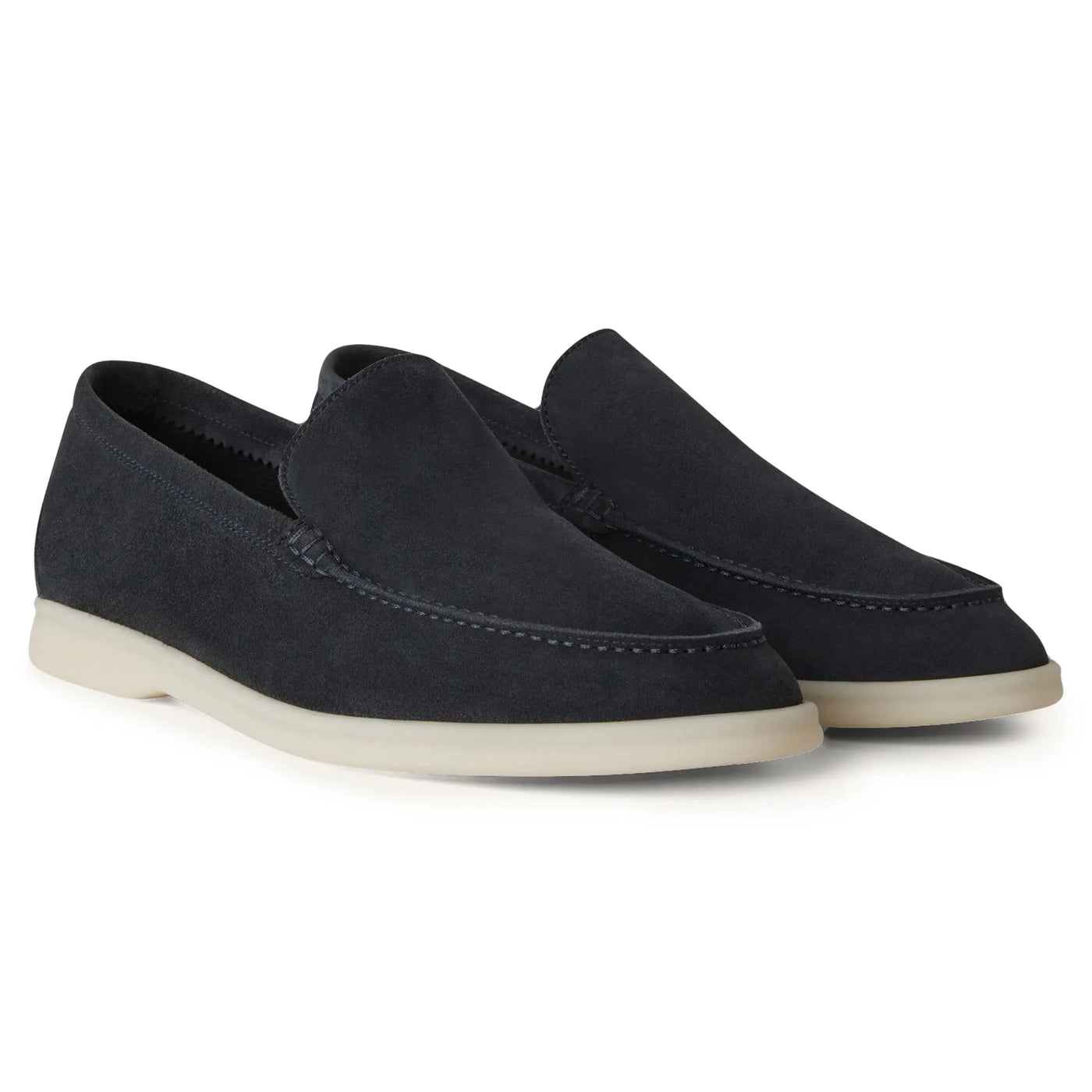 Mocassins Loro Piana Summer Walk Suede Classic Bleu — vue 2
