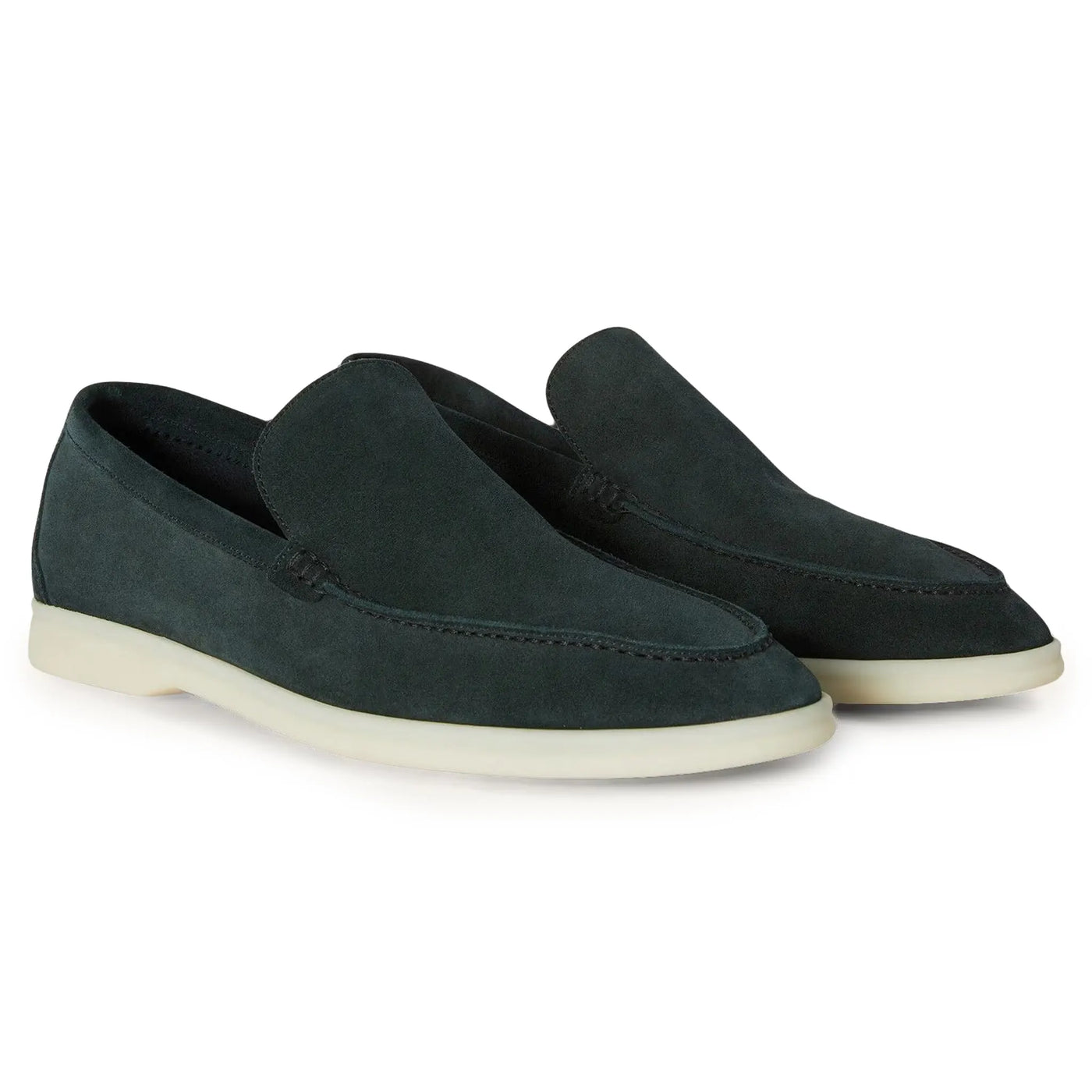 Mocassins Loro Piana Summer Walk Suede Foncé Vert — vue 2