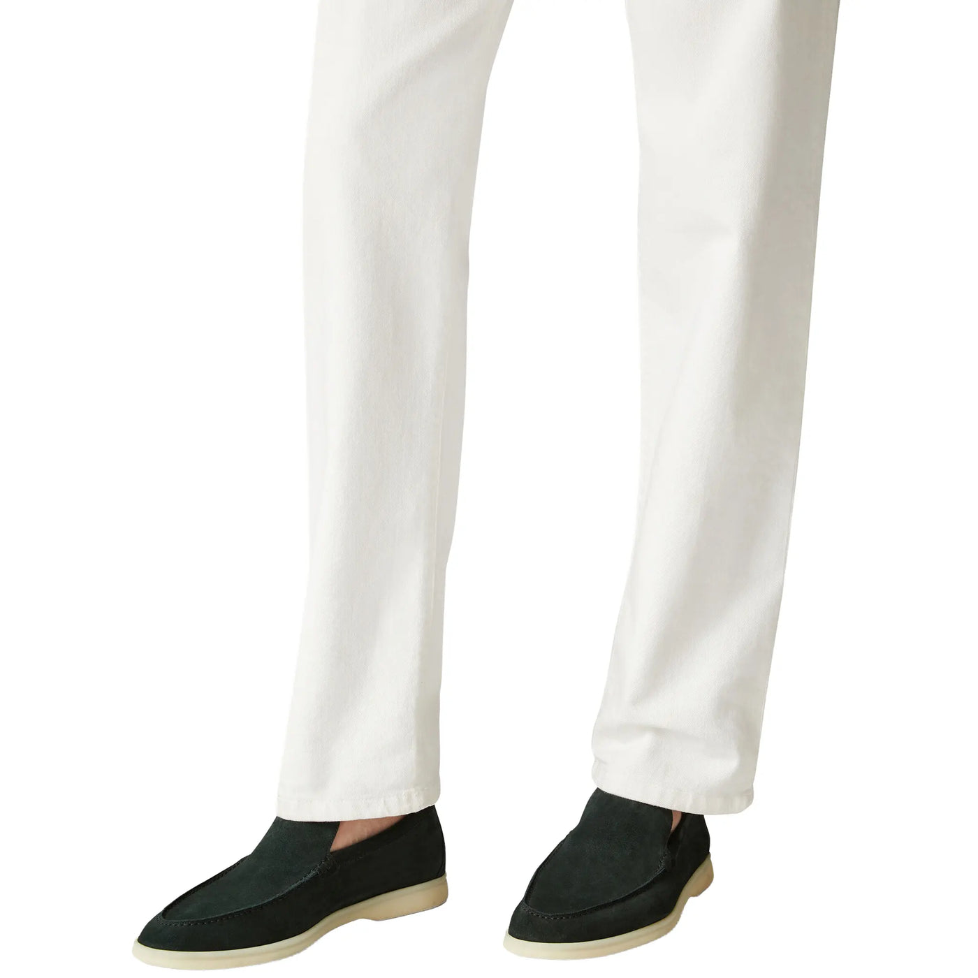 Mocassins Loro Piana Summer Walk Suede Foncé Vert — vue 7