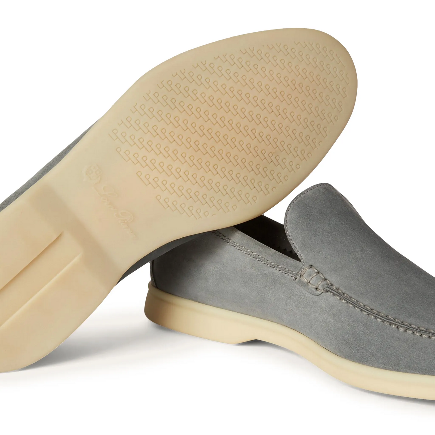 Mocassins Loro Piana Summer Walk Suede Gull Gris — vue 5