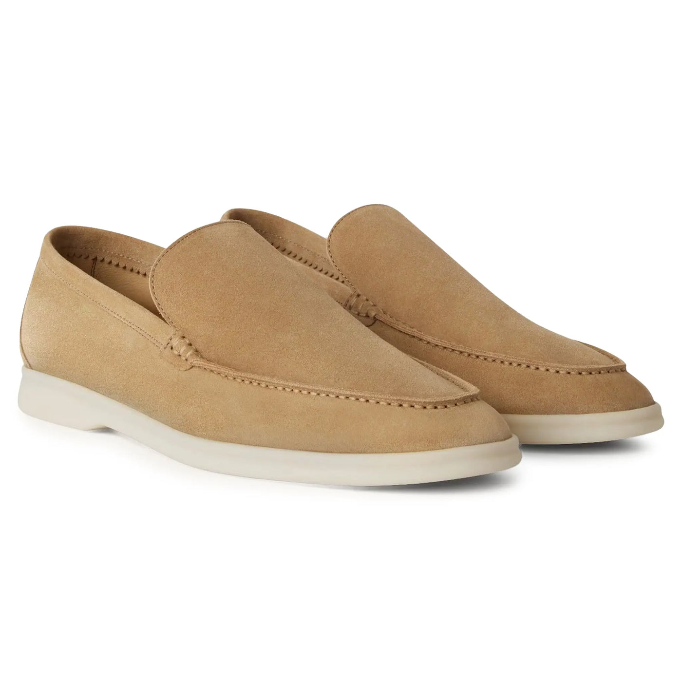 Mocassins Loro Piana Summer Walk Suede Clair Wood Smoke — vue 2