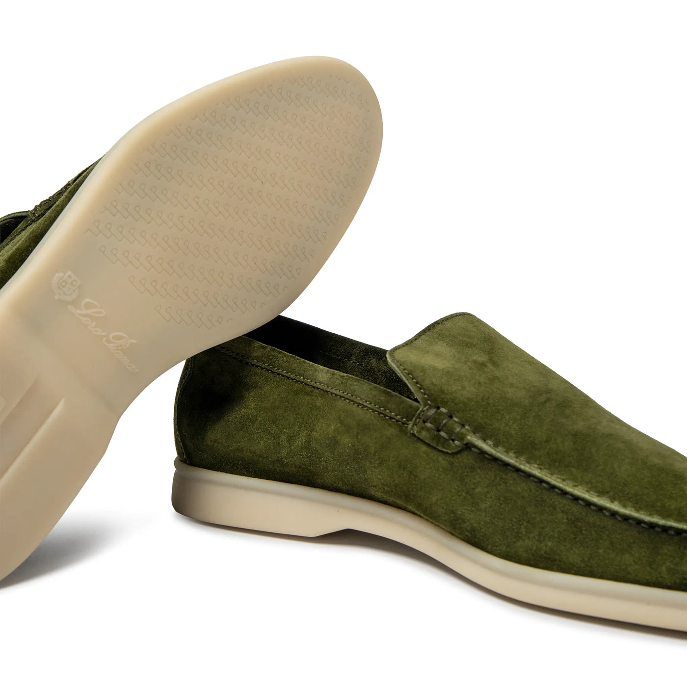 Mocassins Loro Piana Harrods Exclusive Summer Walk Suede Verde — vue 5