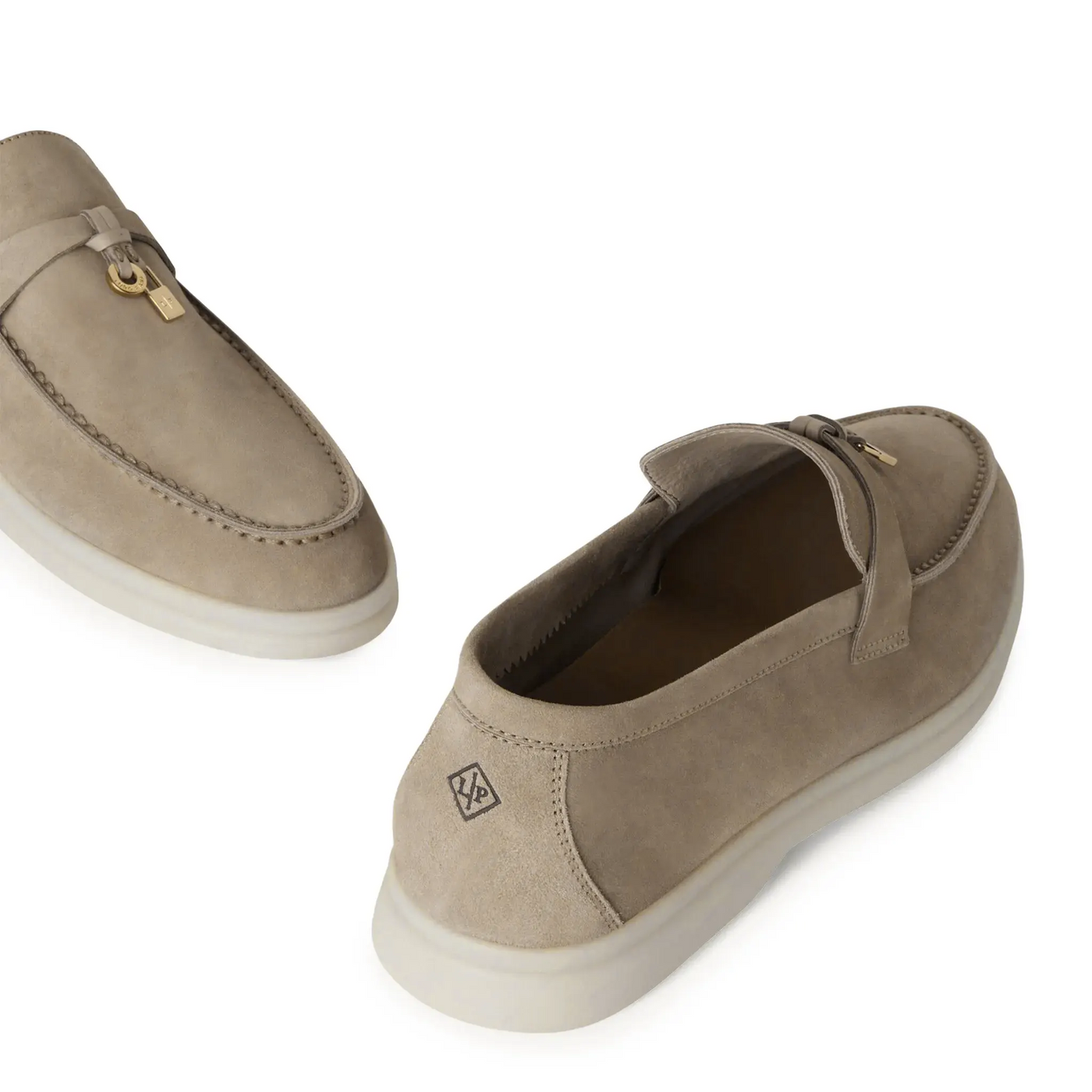 Mocassins Loro Piana the Original Summer Charms Suede Beige Corda — vue 6