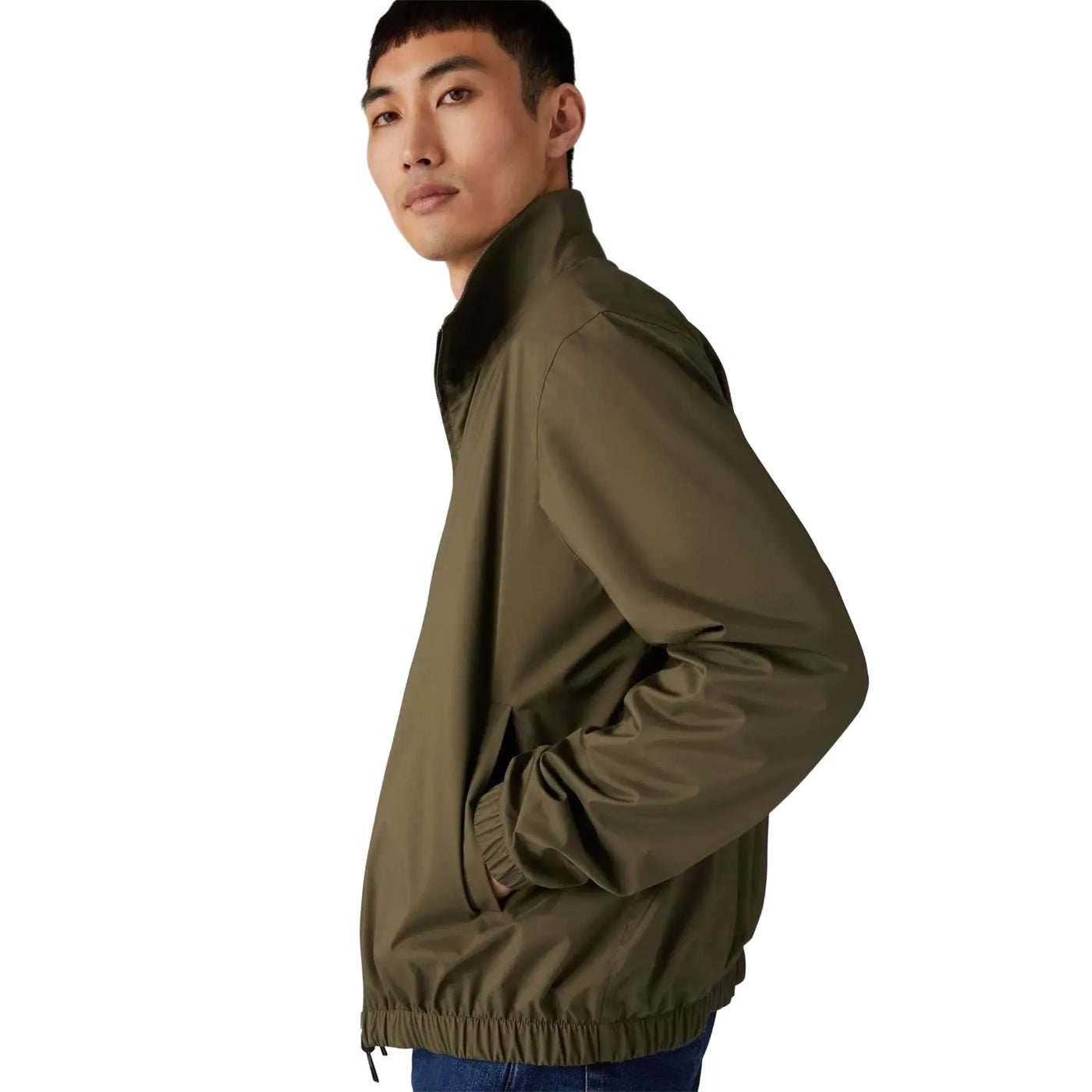 Blouson Loro Piana Windmate Storm System Foncé Vert Flannel Melange Bomber — vue 5