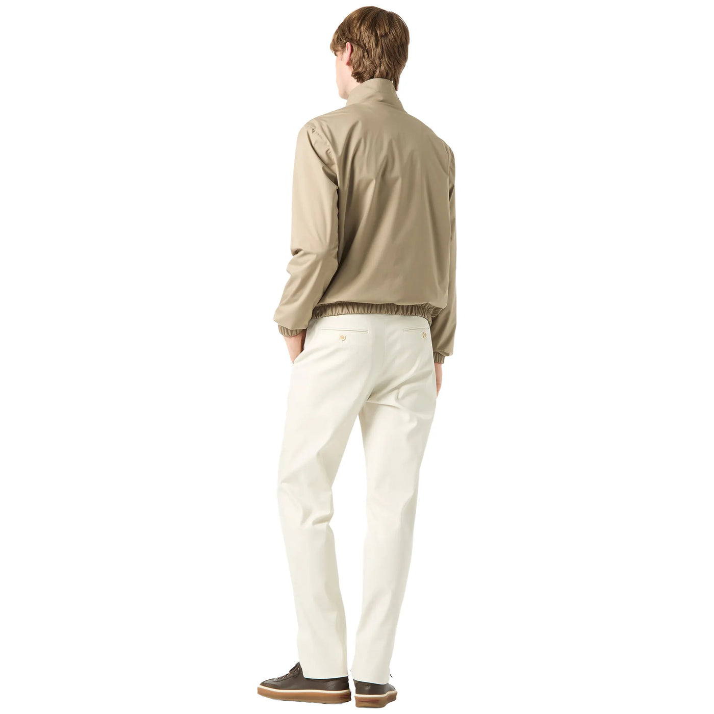 Blouson Loro Piana Windmate Storm System Tobacco Ermine Marron Bomber — vue 2