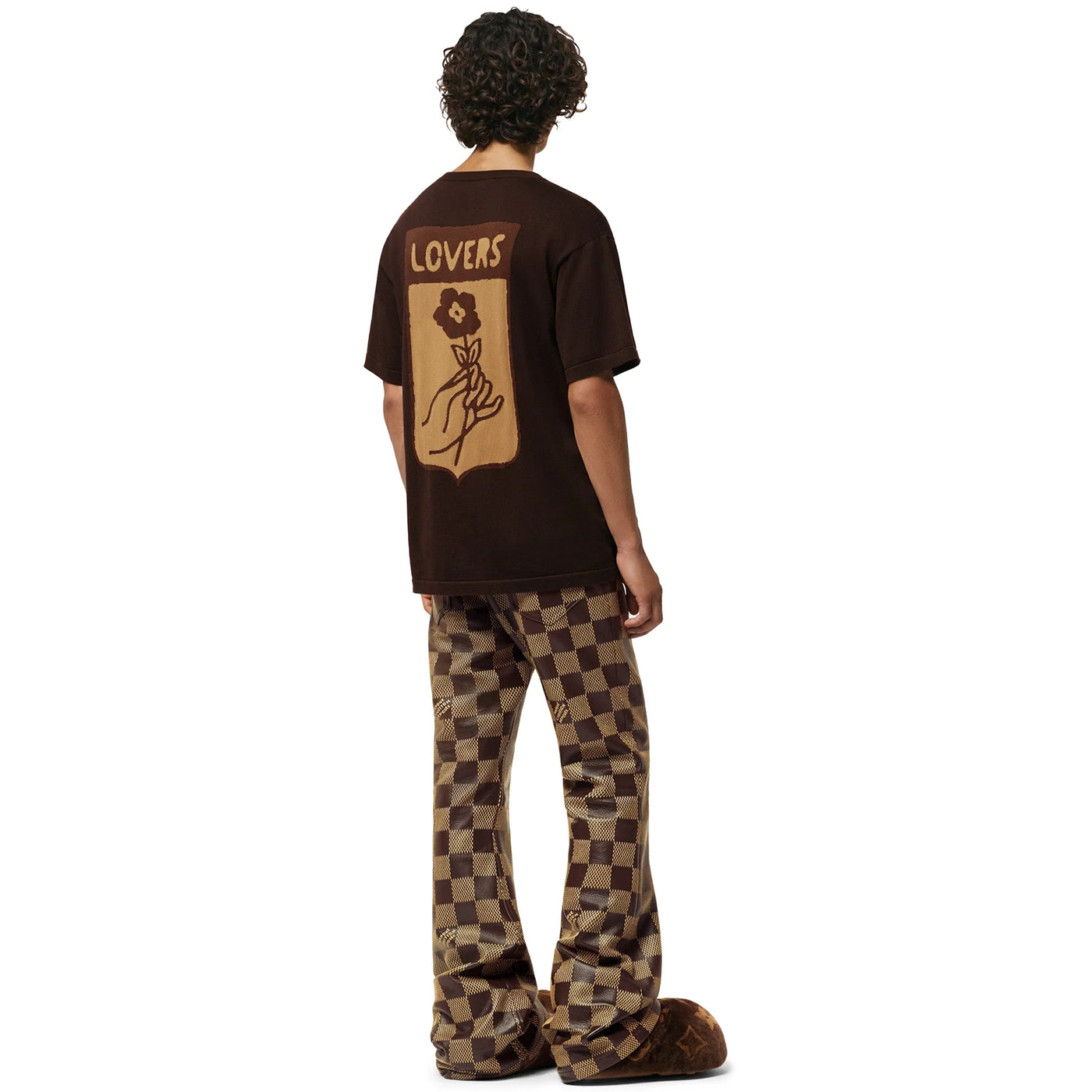 T-Shirt Louis Vuitton Cotton Trunk Print Sienna Marron T Shirt — vue 4