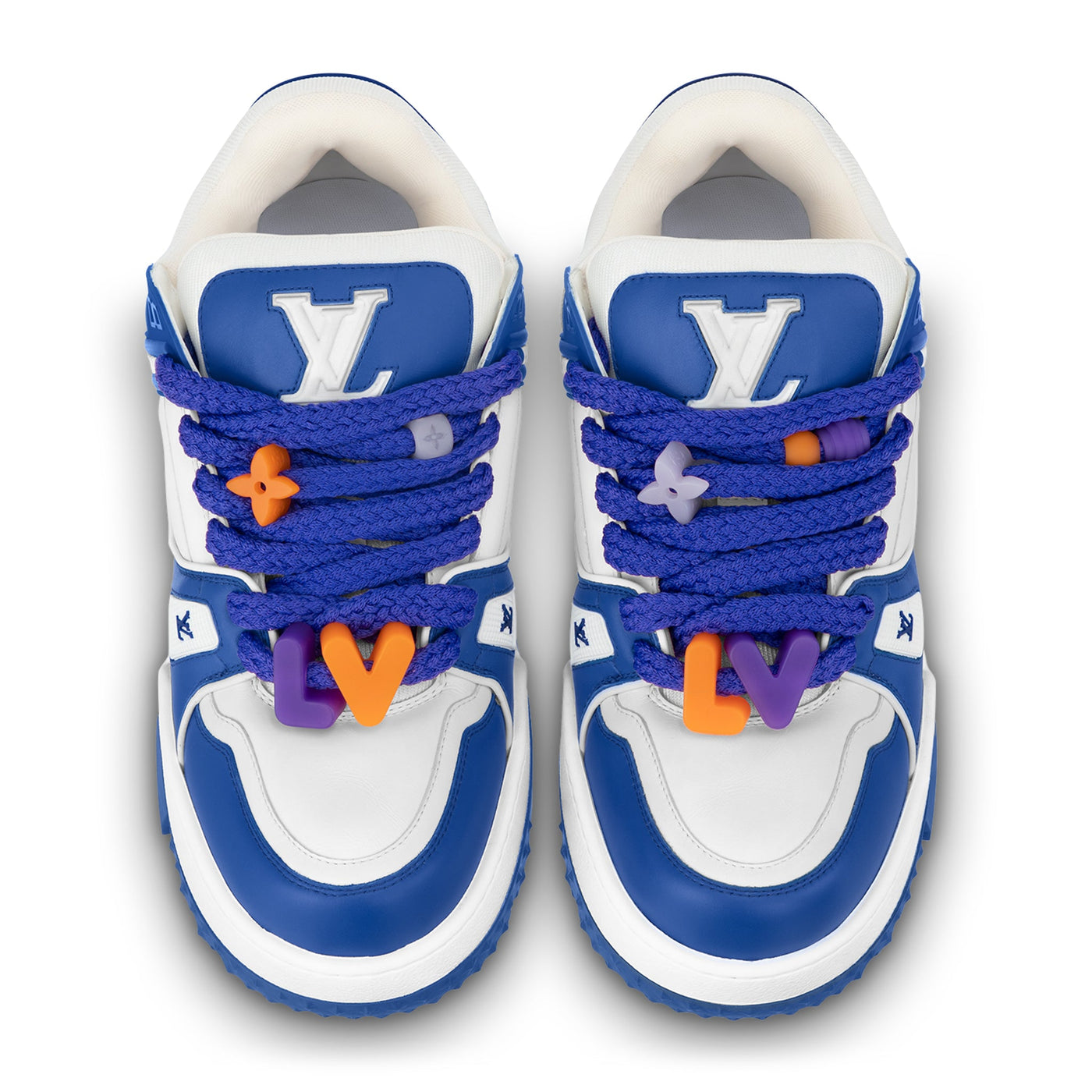 Baskets Louis Vuitton Maxi Trainer Bleu — vue 3