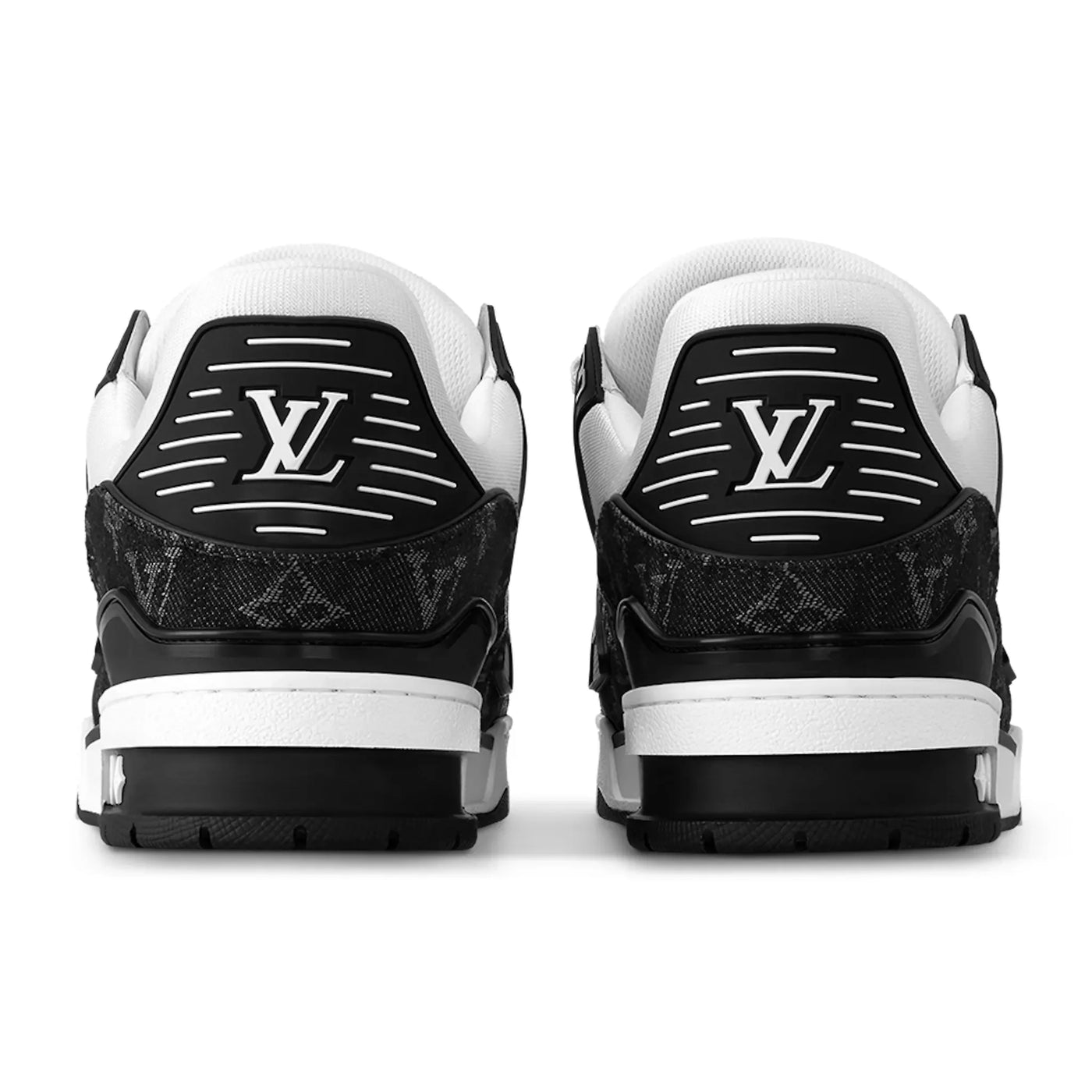 Baskets Louis Vuitton Monogram Noir Denim — vue 3