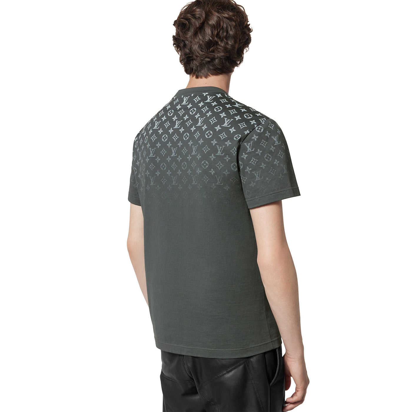 T-Shirt Louis Vuitton Monogram Gradient Cotton Gris T Shirt — vue 2