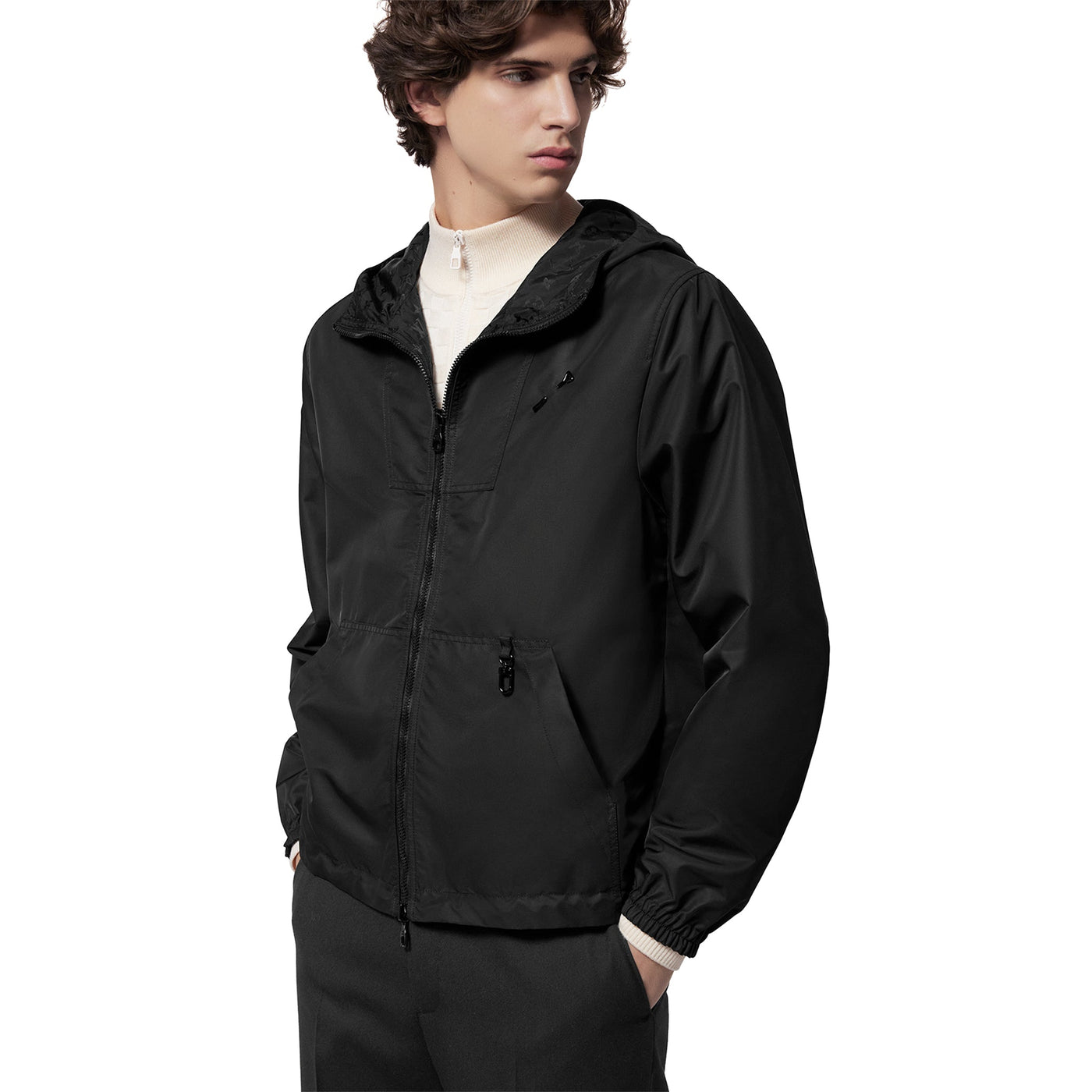 Coupe-vent Louis Vuitton Monogram Reversible Noir Windbreaker — vue 3
