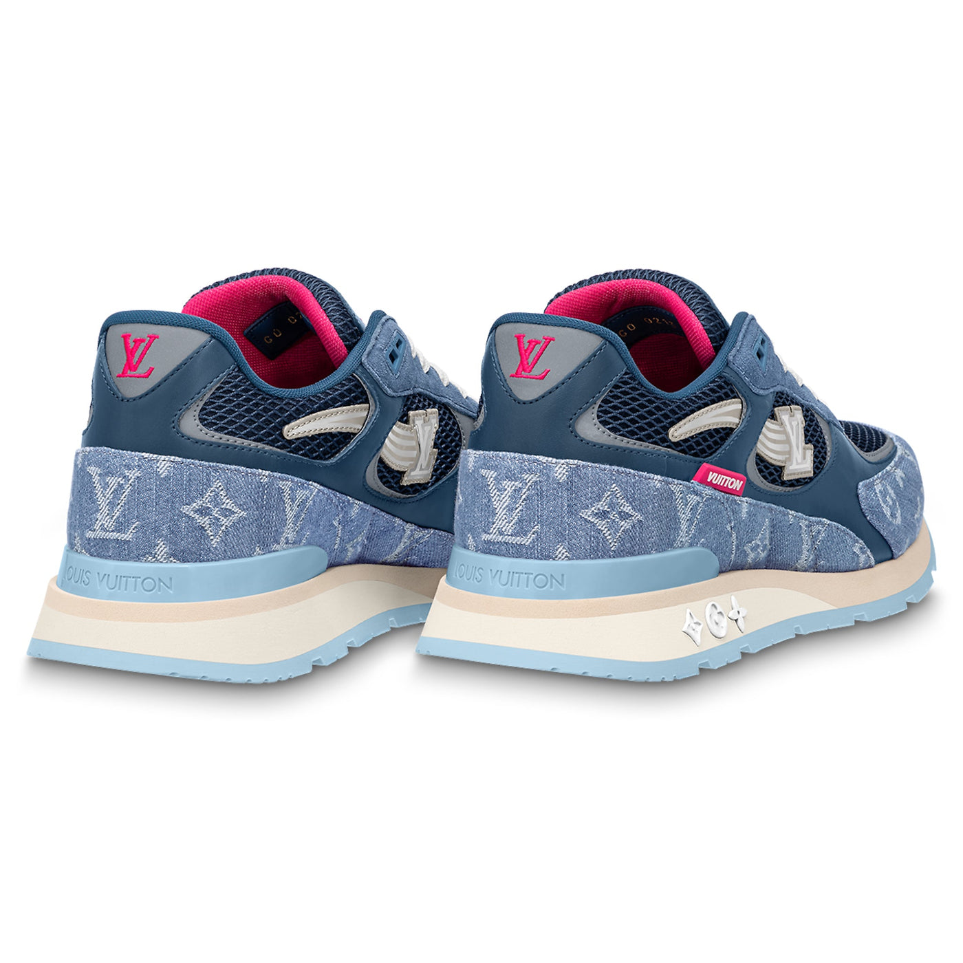 Baskets Louis Vuitton Run Away Bleu — vue 2