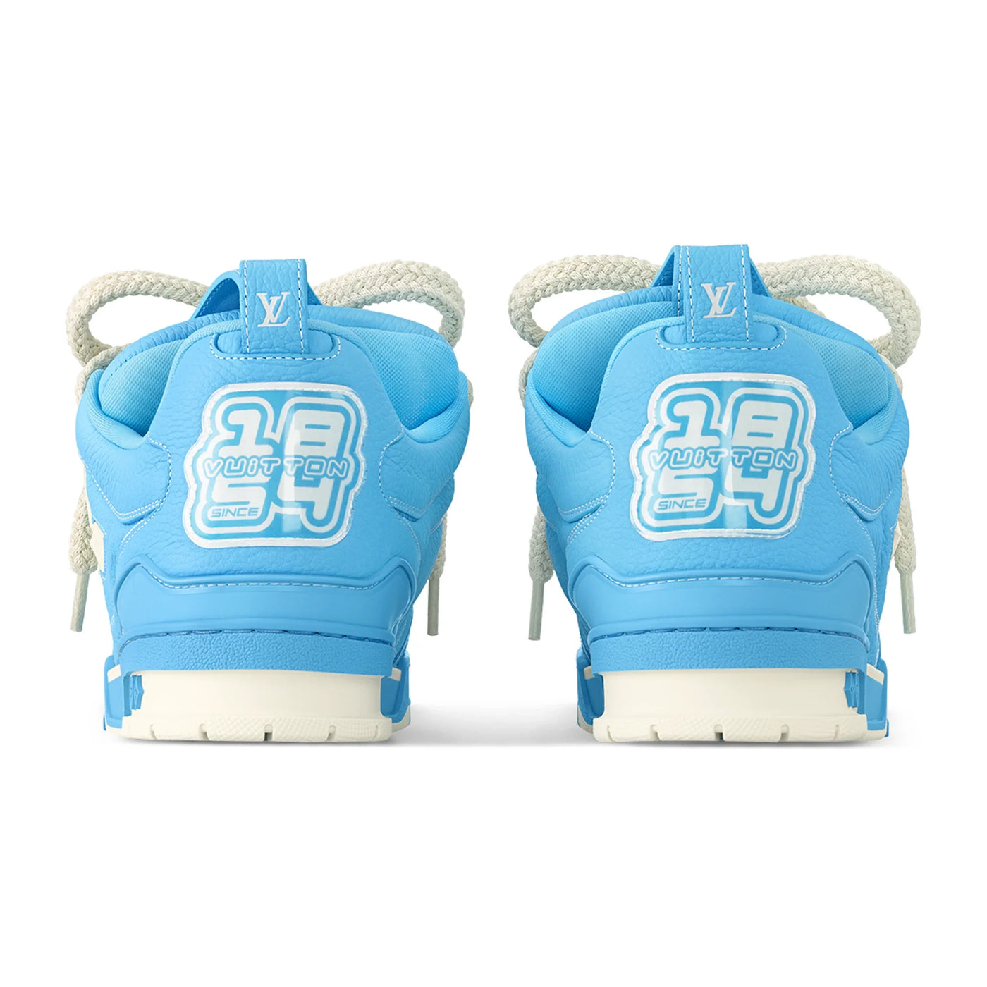 Baskets Louis Vuitton Skate Monogram Trainer Bleu — vue 4
